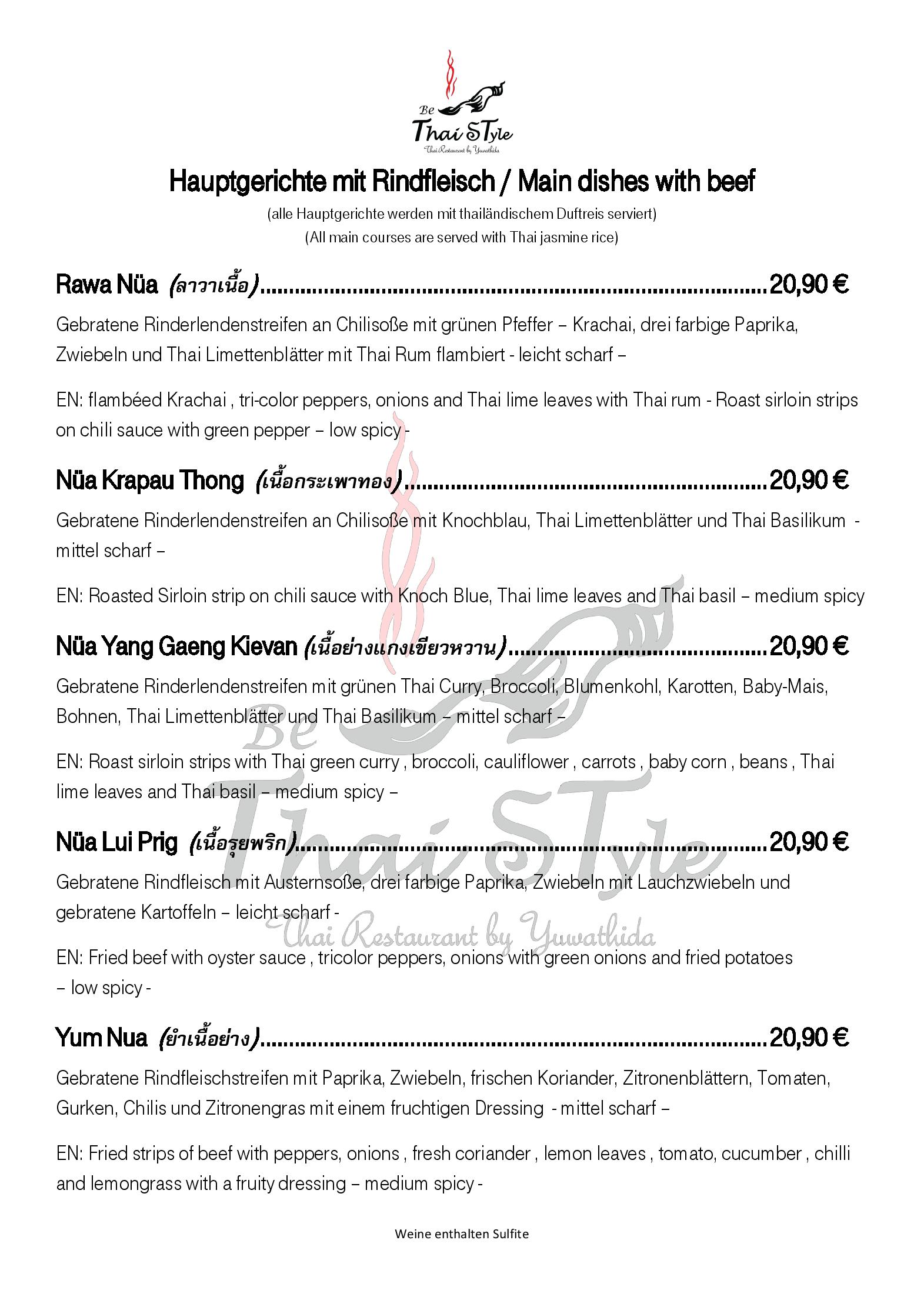Speisekarte Be Thai Style - Thai Restaurant in München, Seite 12