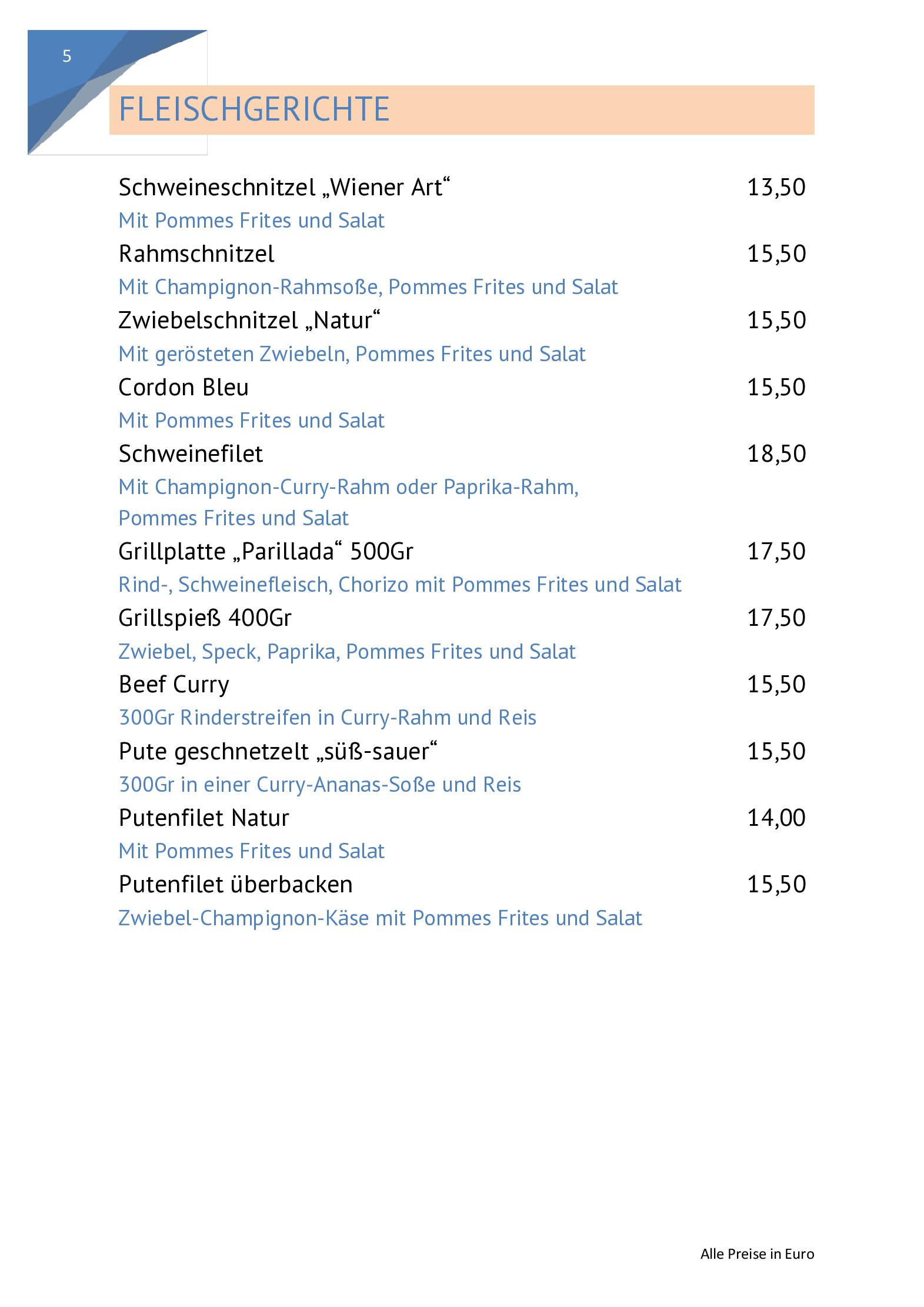 Speisekarte Anton Steaks in Pulheim, Seite 5