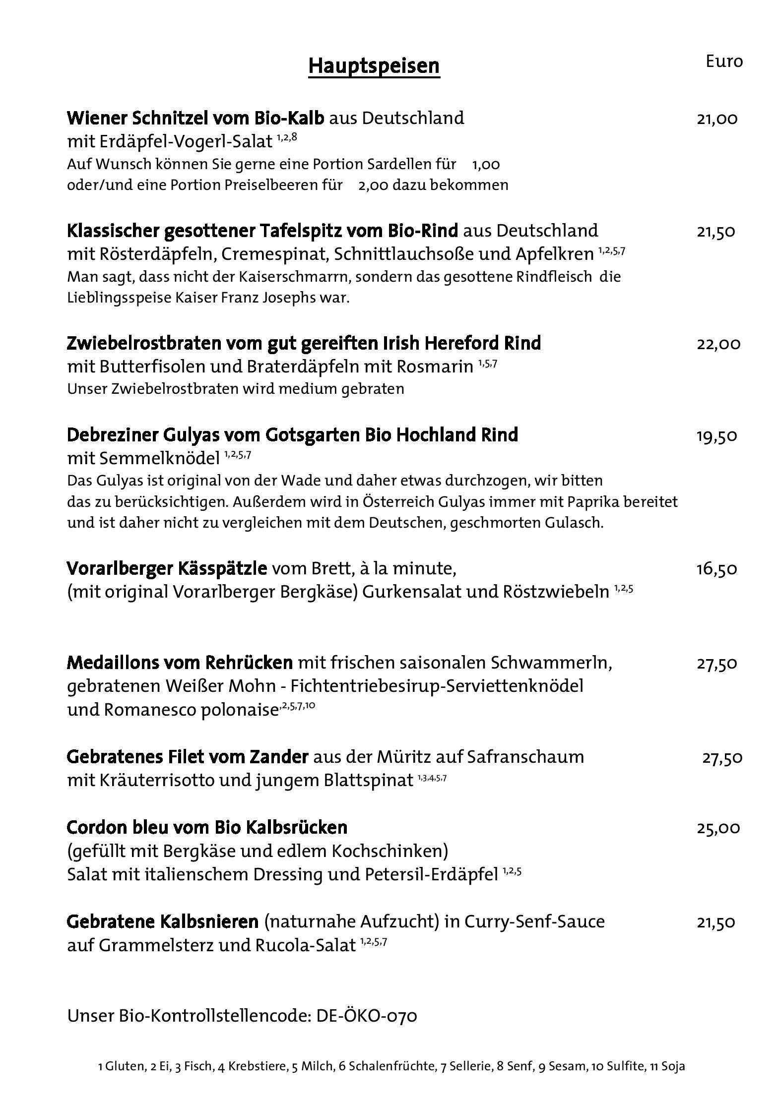 Speisekarte Ottenthal Restaurant & Weinhandlung in Berlin, Seite 2