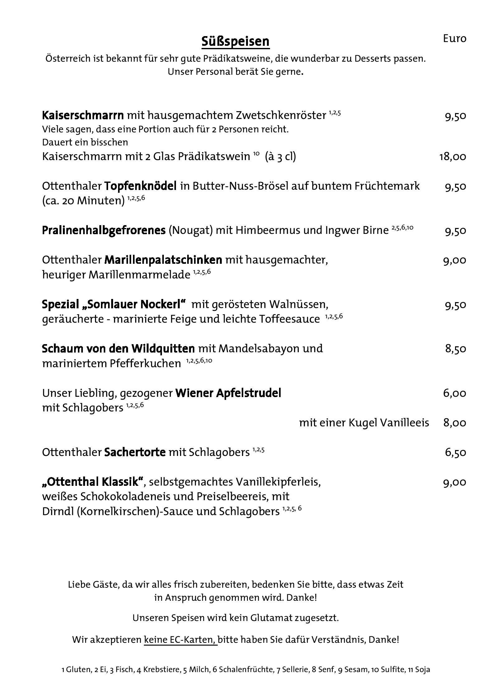 Speisekarte Ottenthal Restaurant & Weinhandlung in Berlin, Seite 3