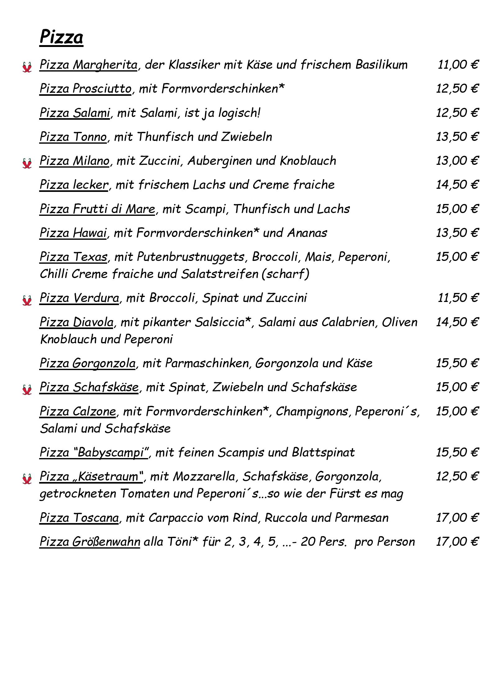 Speisekarte Die Osteria S 52 - Seaside in Westerland, Seite 2