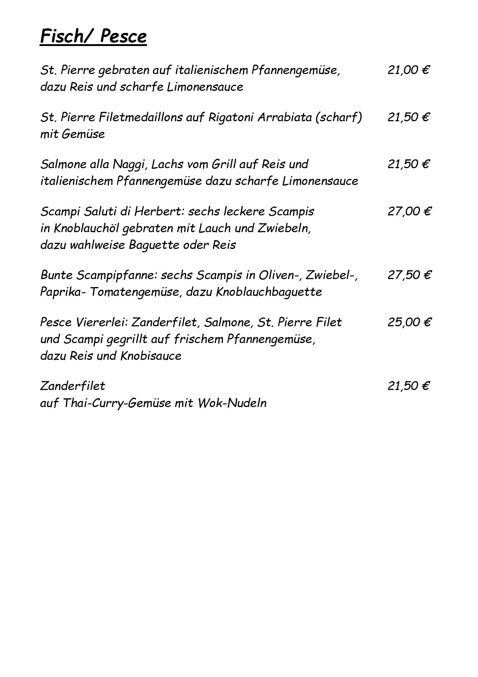 Speisekarte Die Osteria S 52 - Seaside in Westerland, Seite 4