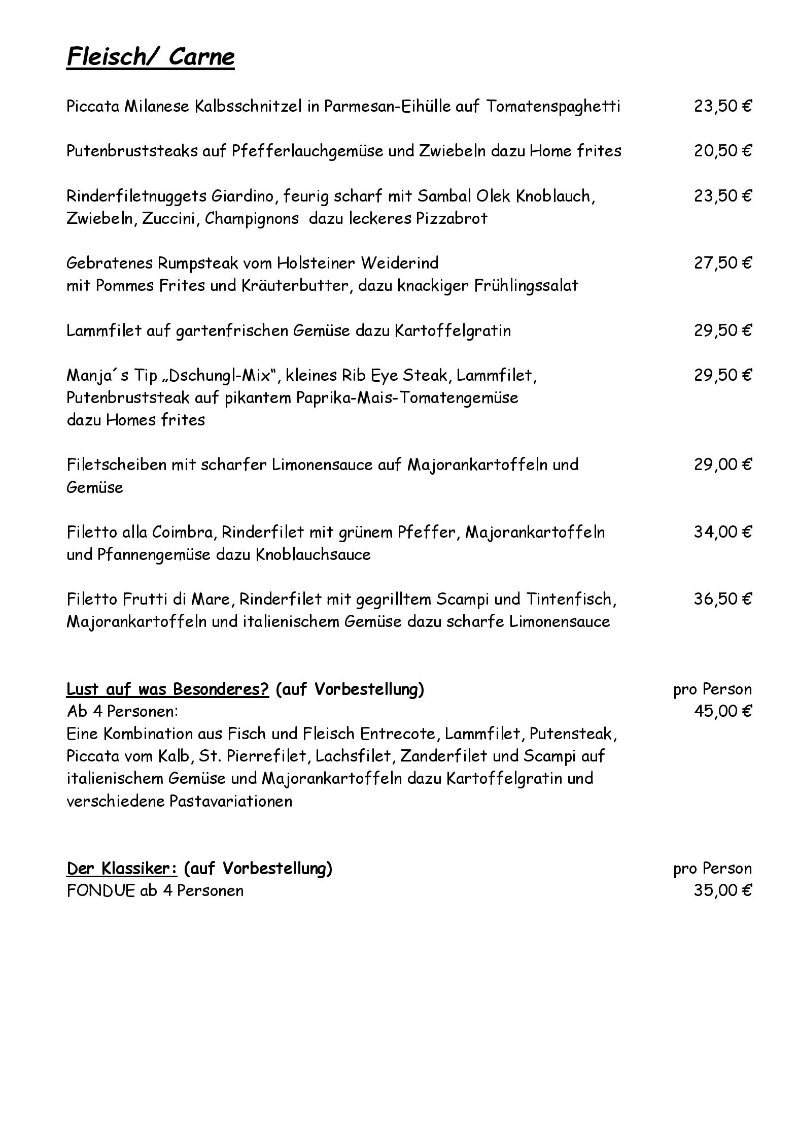 Speisekarte Die Osteria S 52 - Seaside in Westerland, Seite 5