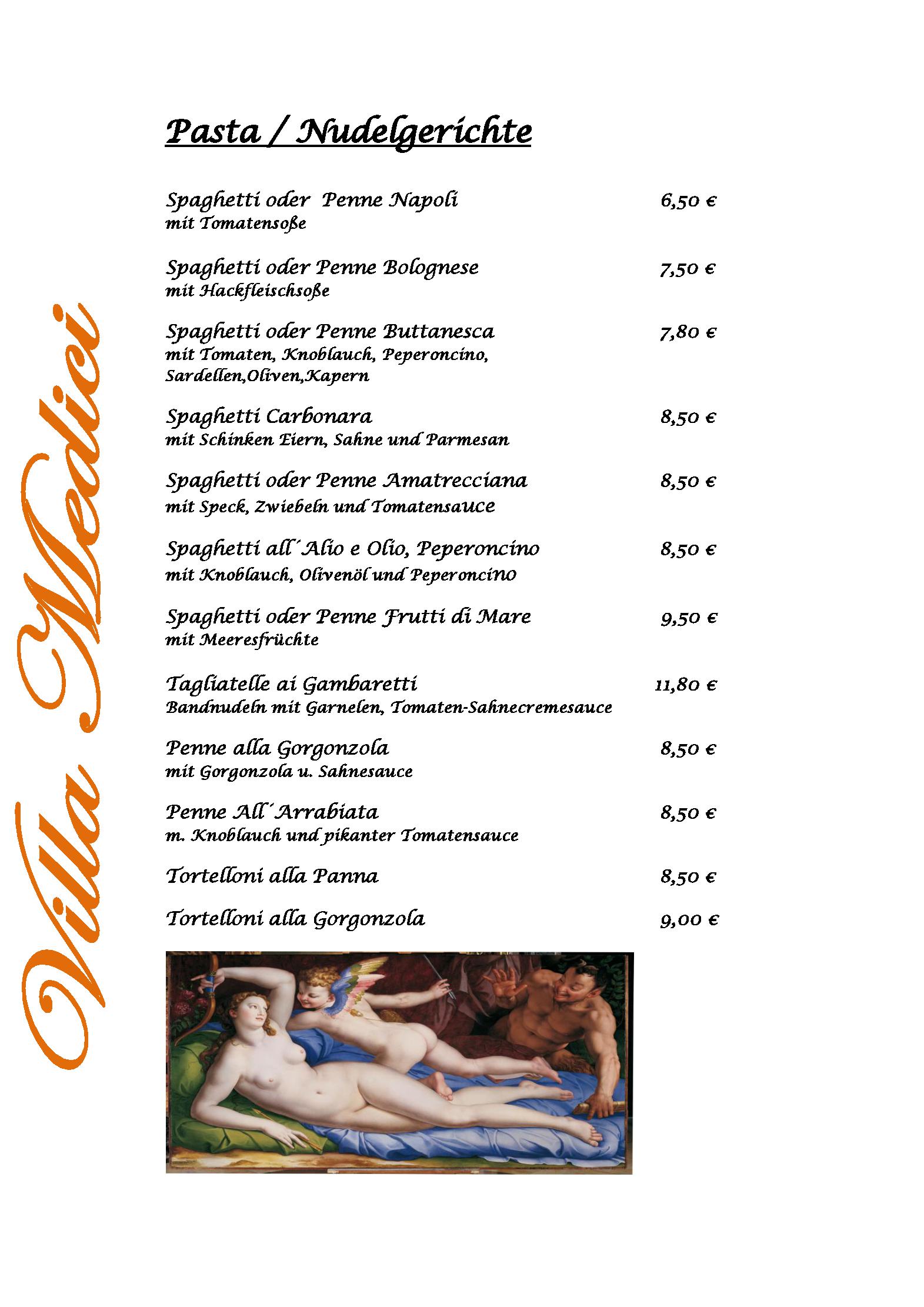Speisekarte Hotel Ristorante Villa Medici in Enkenbach-Alsenborn, Seite 3