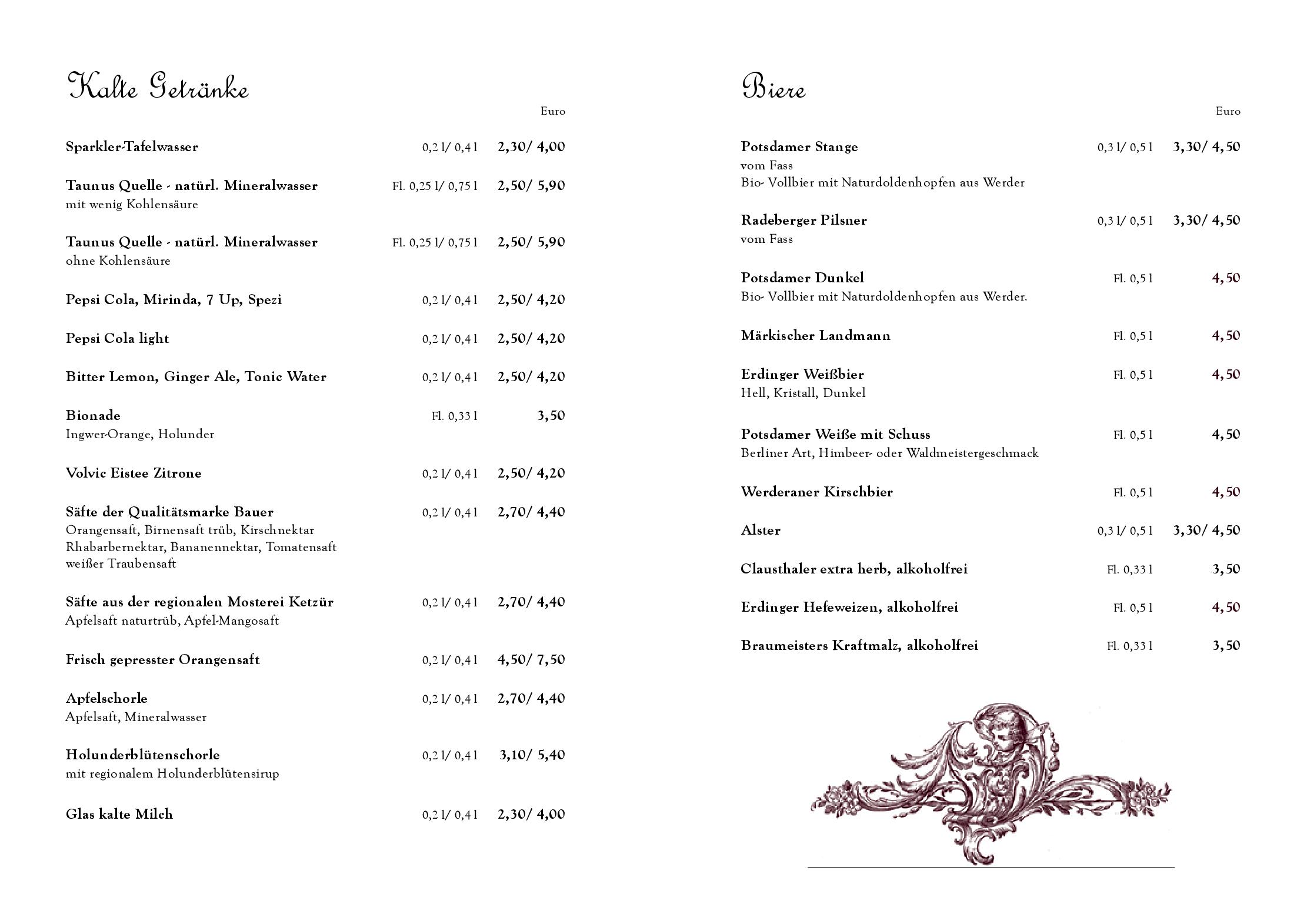 Speisekarte Restaurant & Cafe Drachenhaus in Potsdam, Seite 10