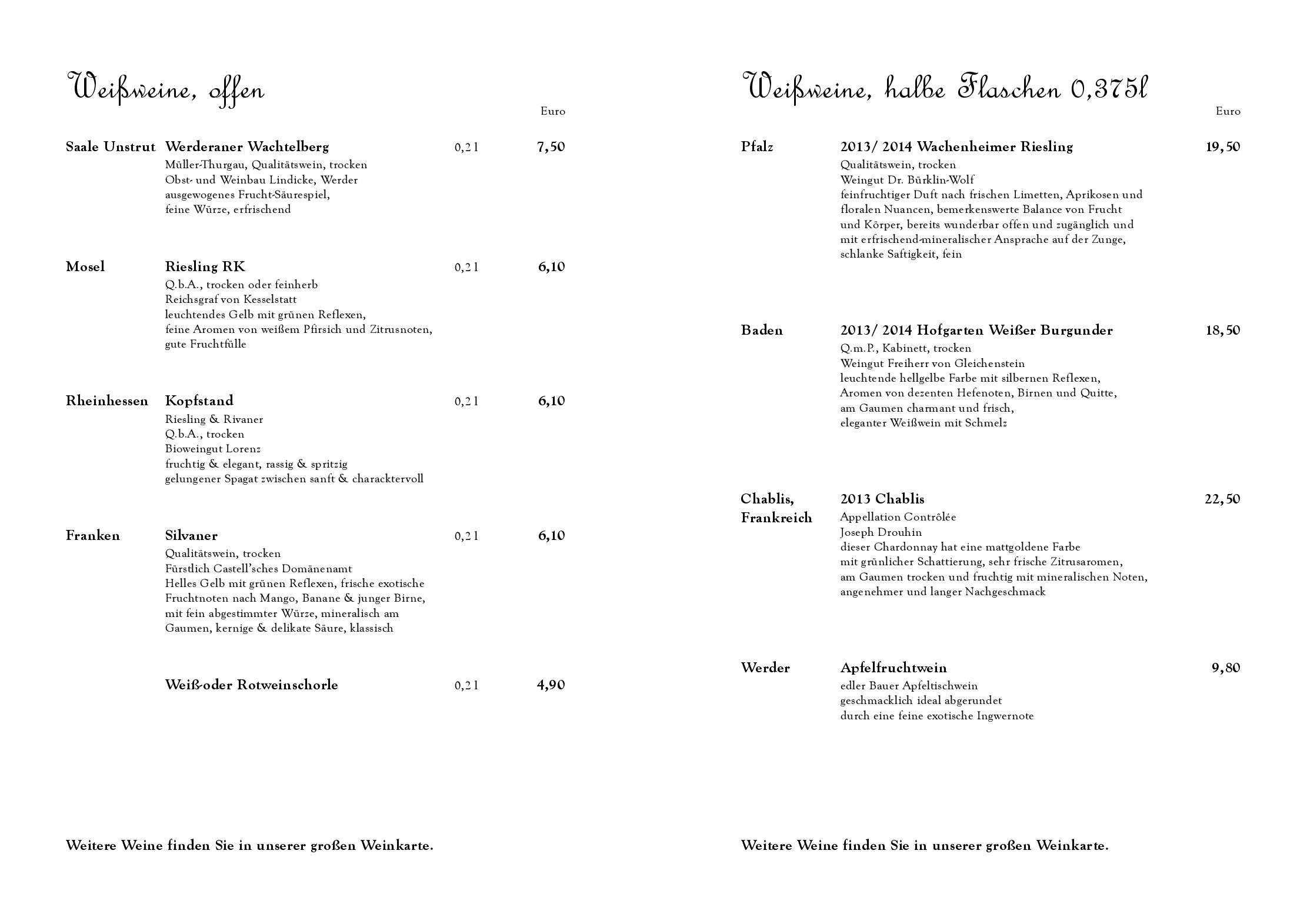 Speisekarte Restaurant & Cafe Drachenhaus in Potsdam, Seite 11
