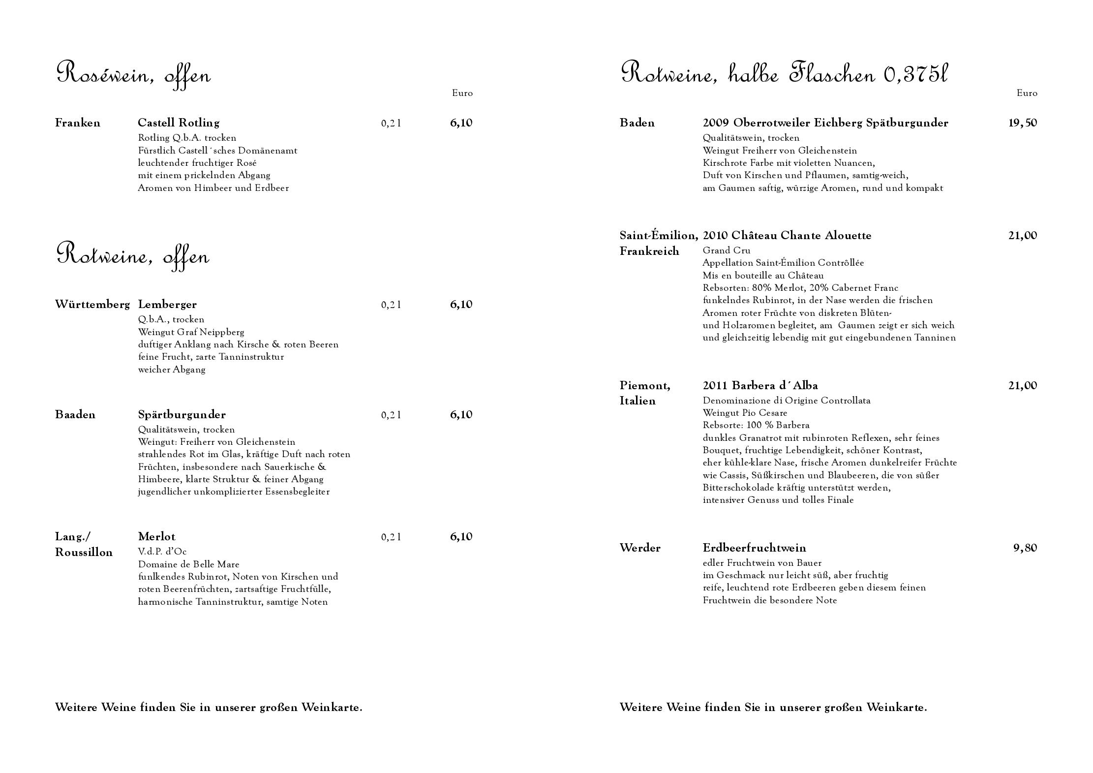 Speisekarte Restaurant & Cafe Drachenhaus in Potsdam, Seite 12