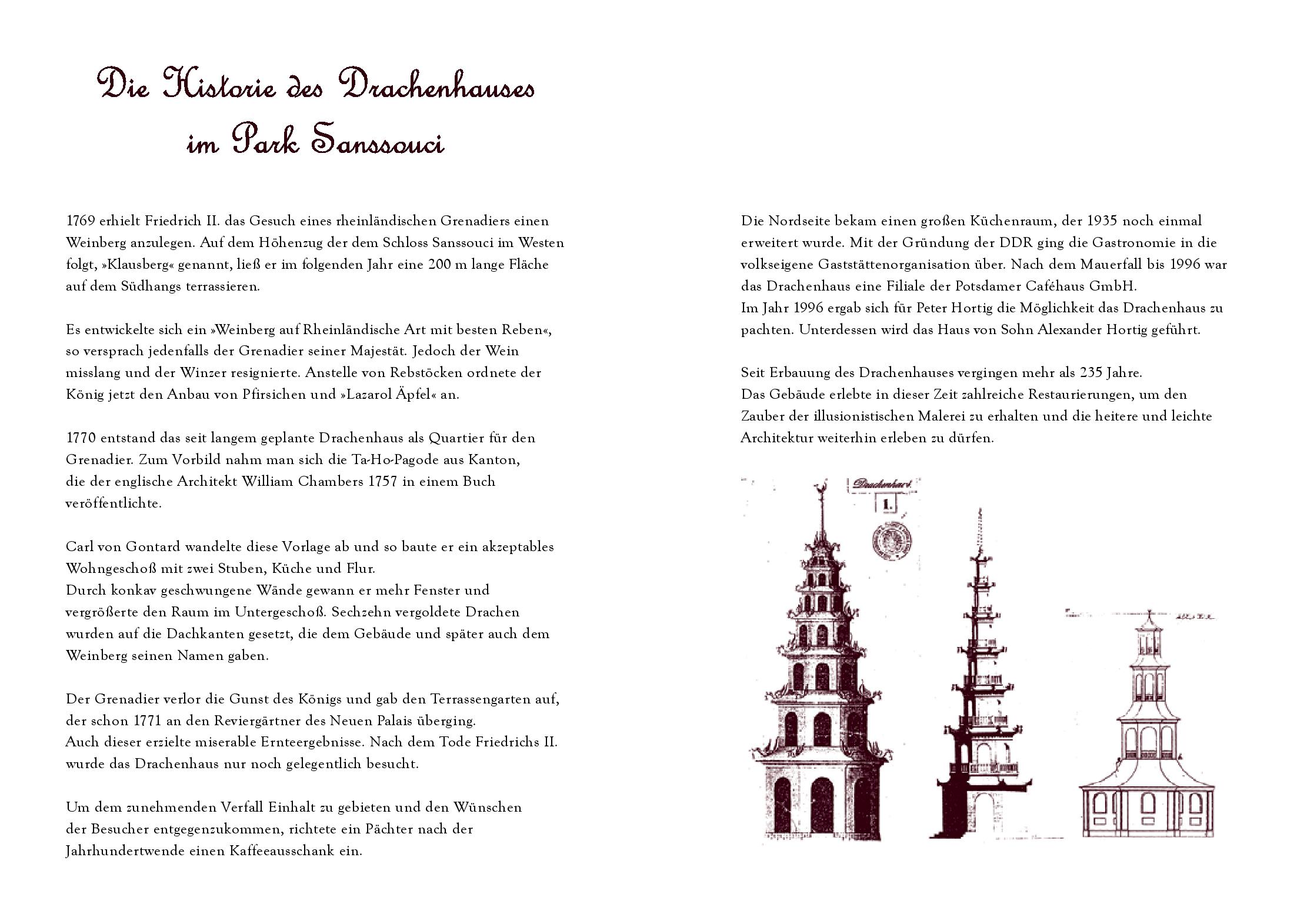 Speisekarte Restaurant & Cafe Drachenhaus in Potsdam, Seite 3
