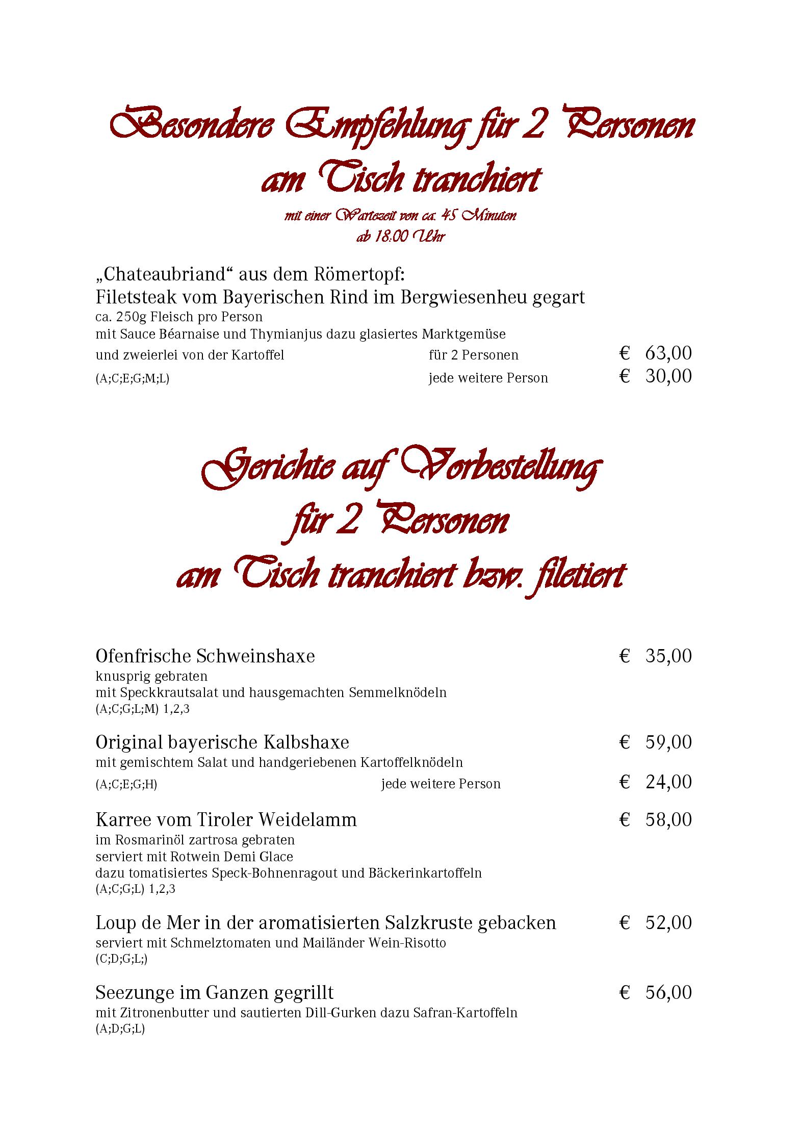 Speisekarte Parkhotel Wallgau in Wallgau, Seite 5