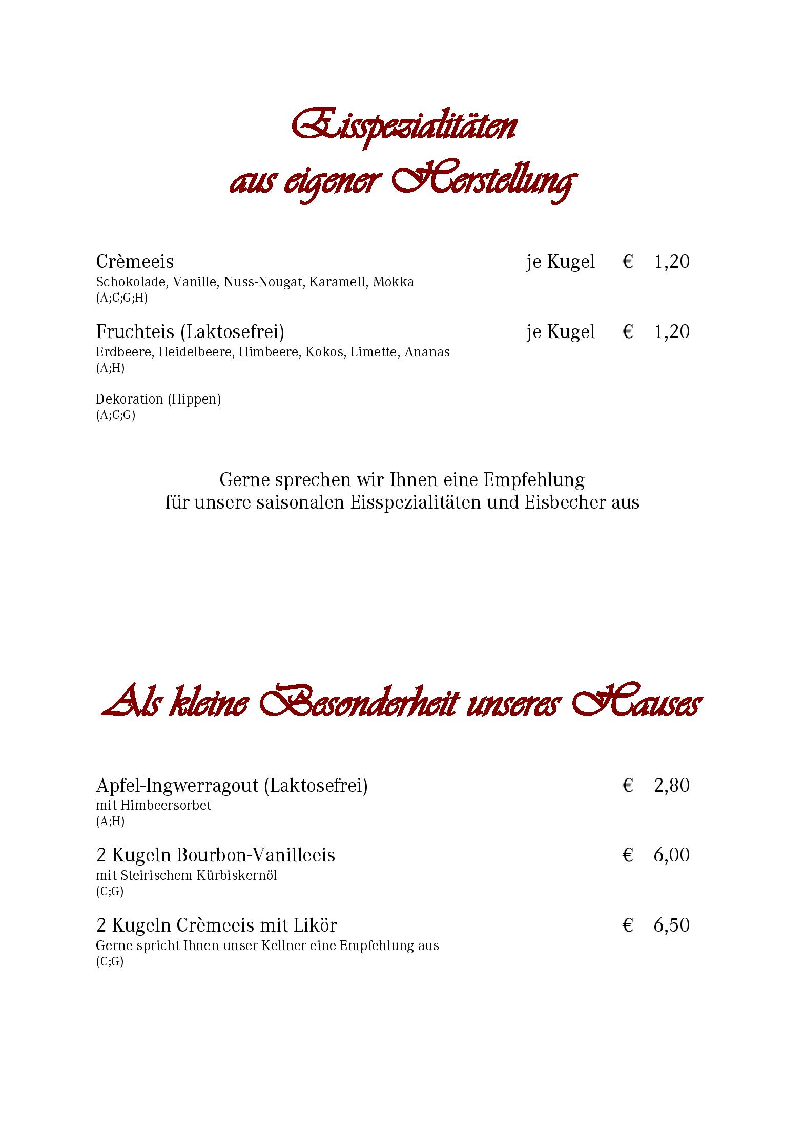 Speisekarte Parkhotel Wallgau in Wallgau, Seite 6