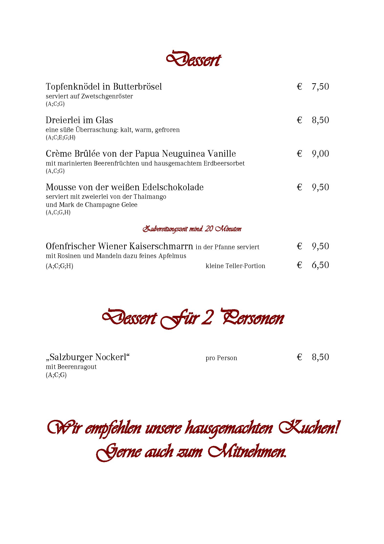 Speisekarte Parkhotel Wallgau in Wallgau, Seite 7