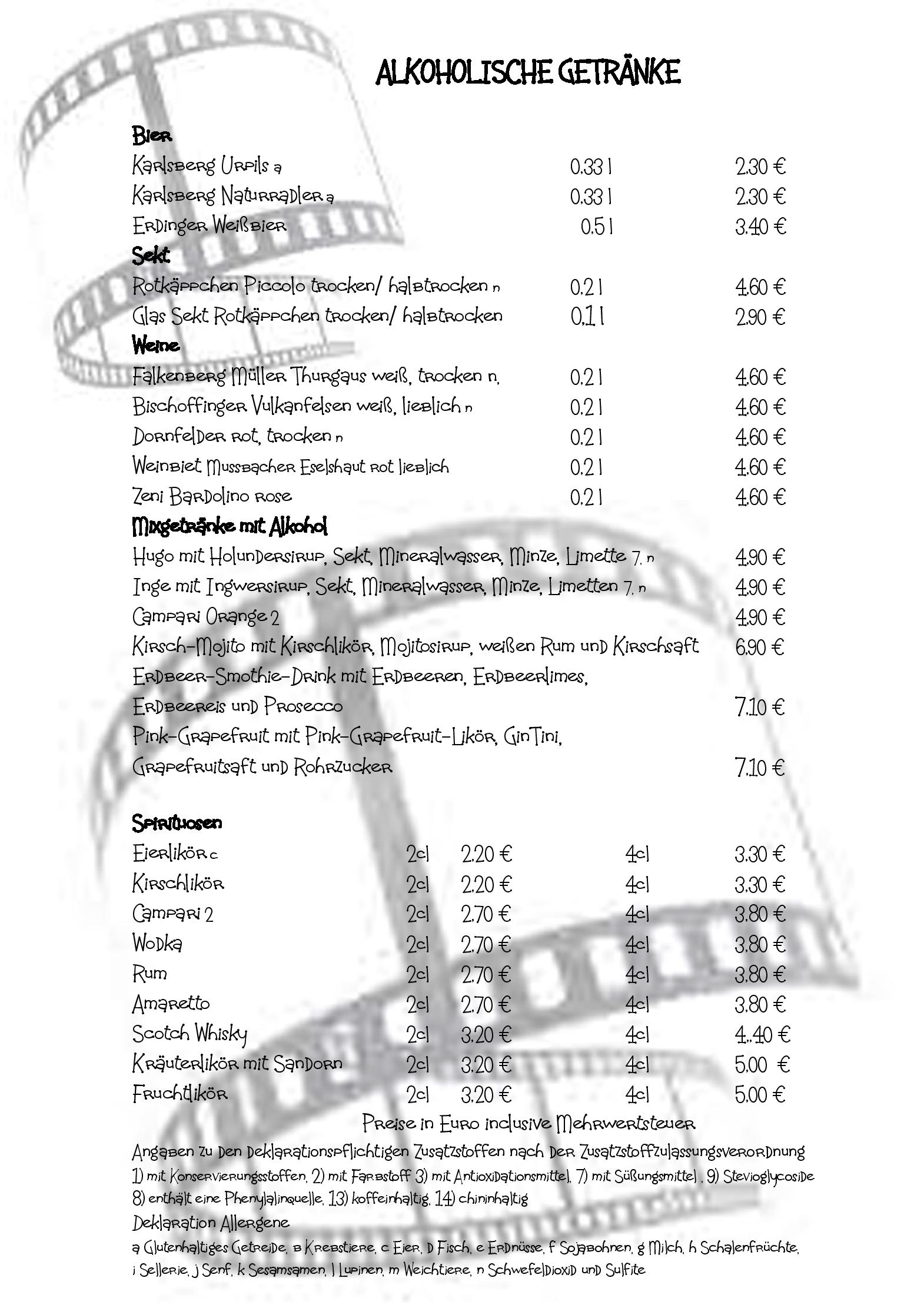 Speisekarte Zoom Café & Fotostudio in Chemnitz, Seite 8