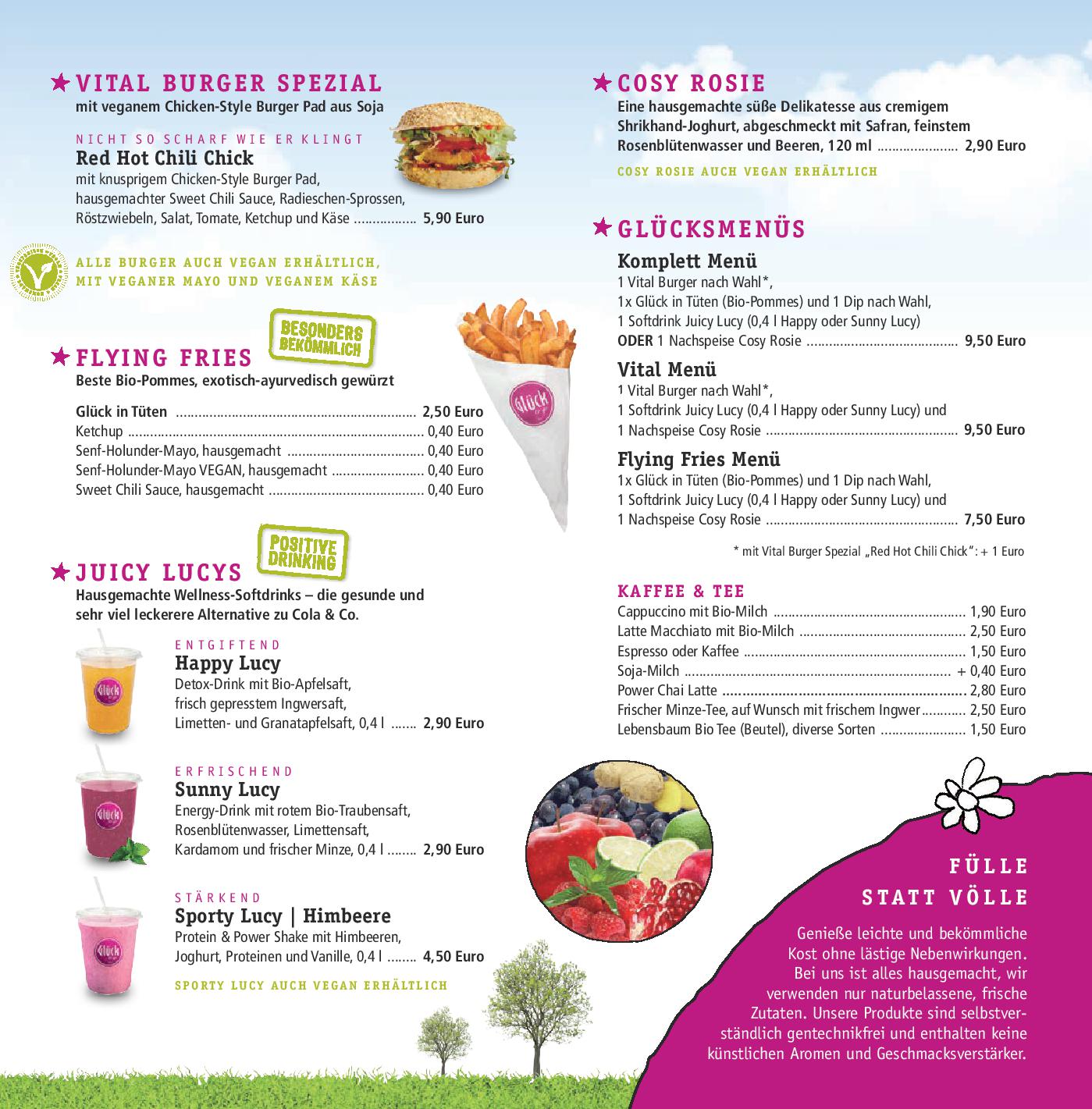 Speisekarte Glück to go  in Berlin, Seite 4