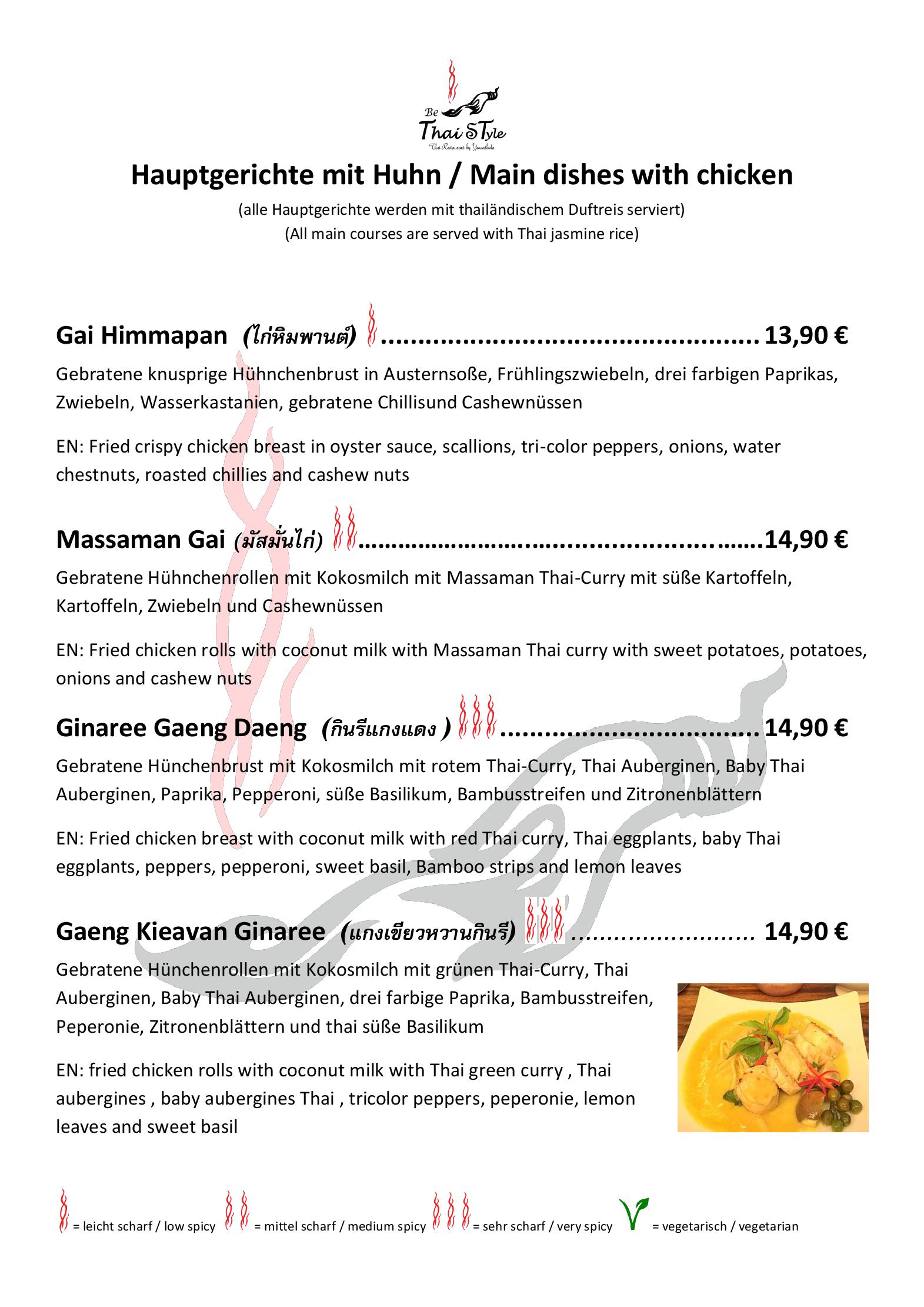 Speisekarte Be Thai Style - Thai Restaurant in München, Seite 36