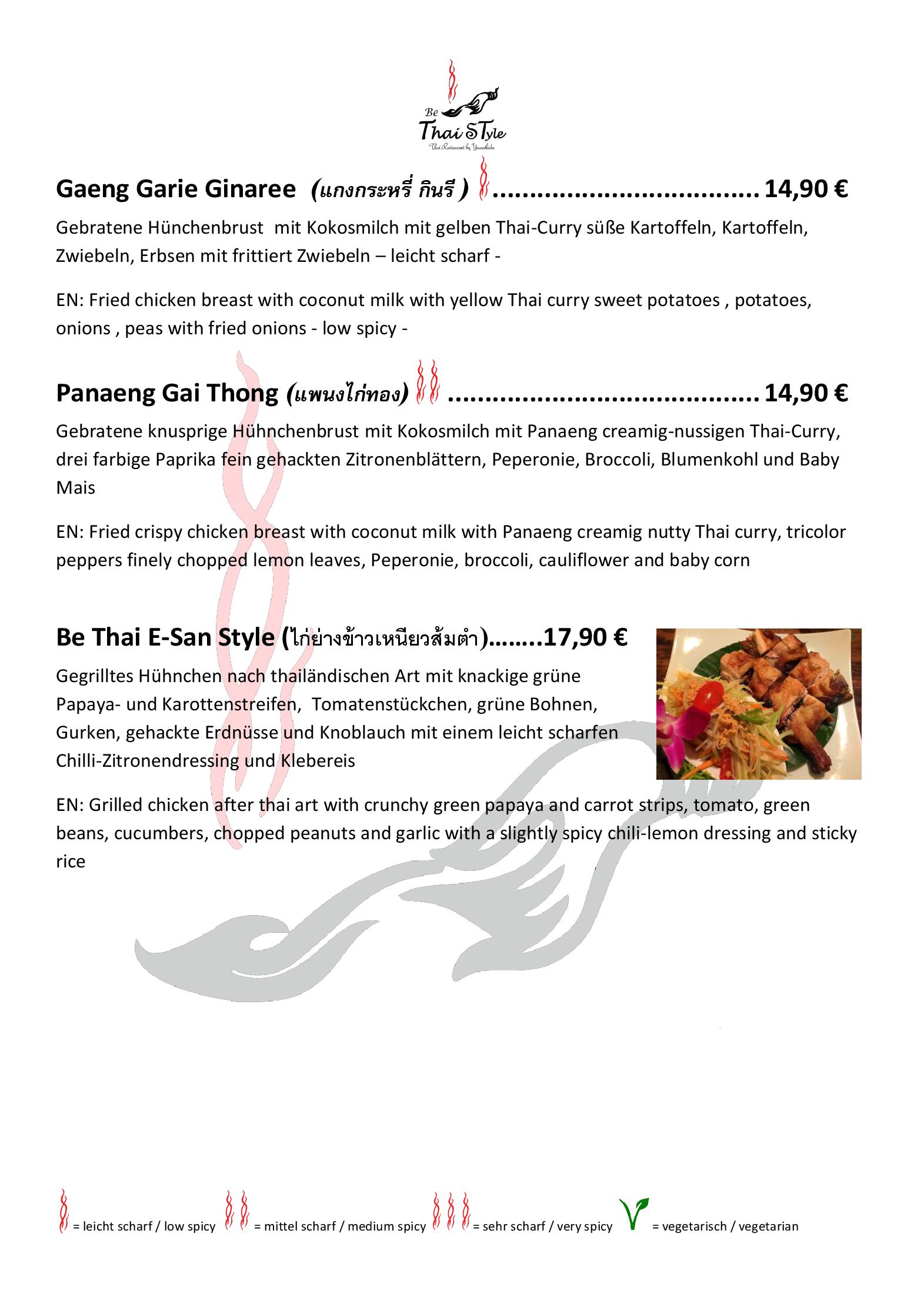 Speisekarte Be Thai Style - Thai Restaurant in München, Seite 37