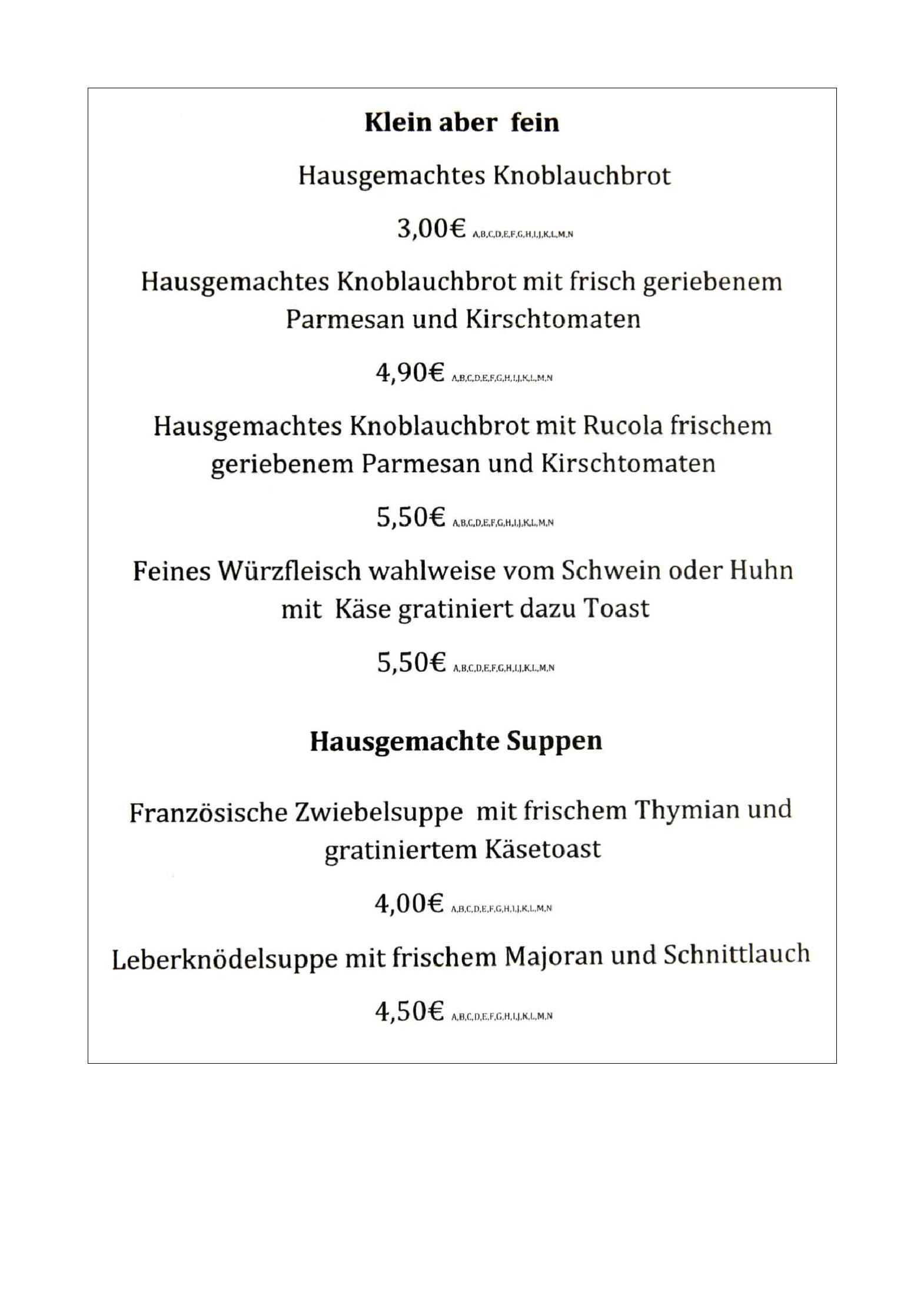 Speisekarte ZUCKELHÄUSER BRASSERIE - Restaurant & Sportsbar in Leipzig, Seite 1