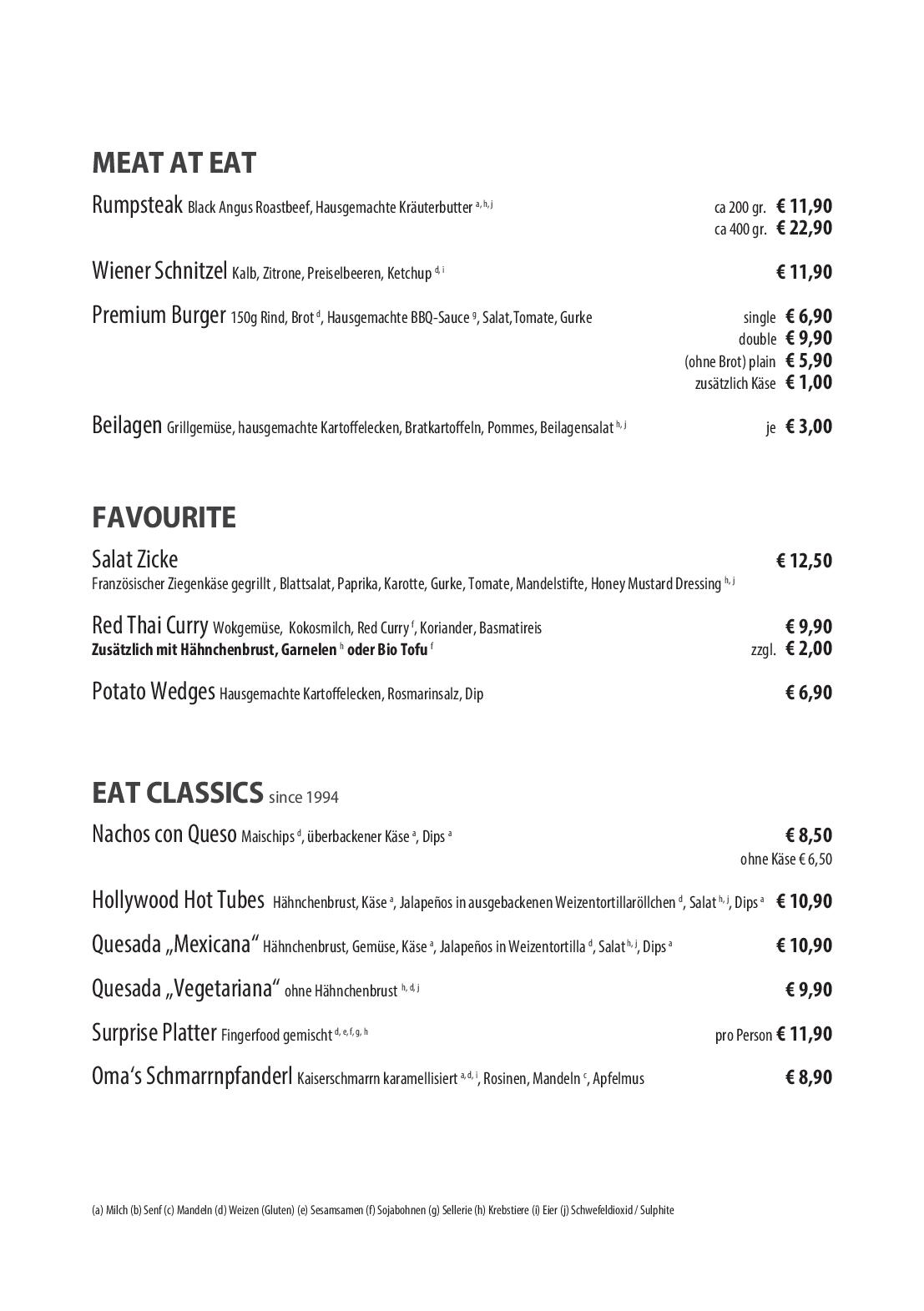 Speisekarte Eat the Rich in München, Seite 8