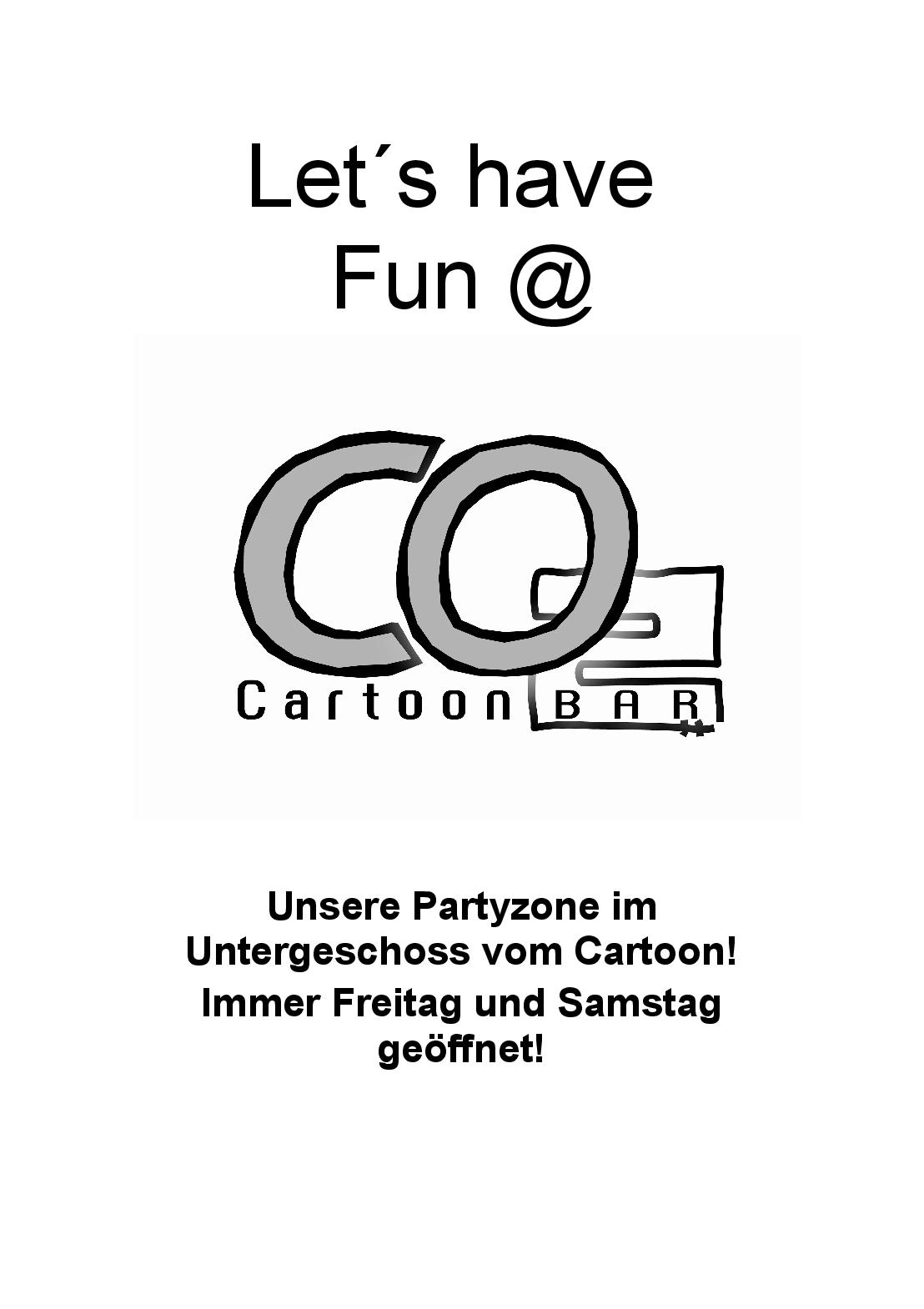 Speisekarte Cafe Bar Cartoon in Nürnberg, Seite 1