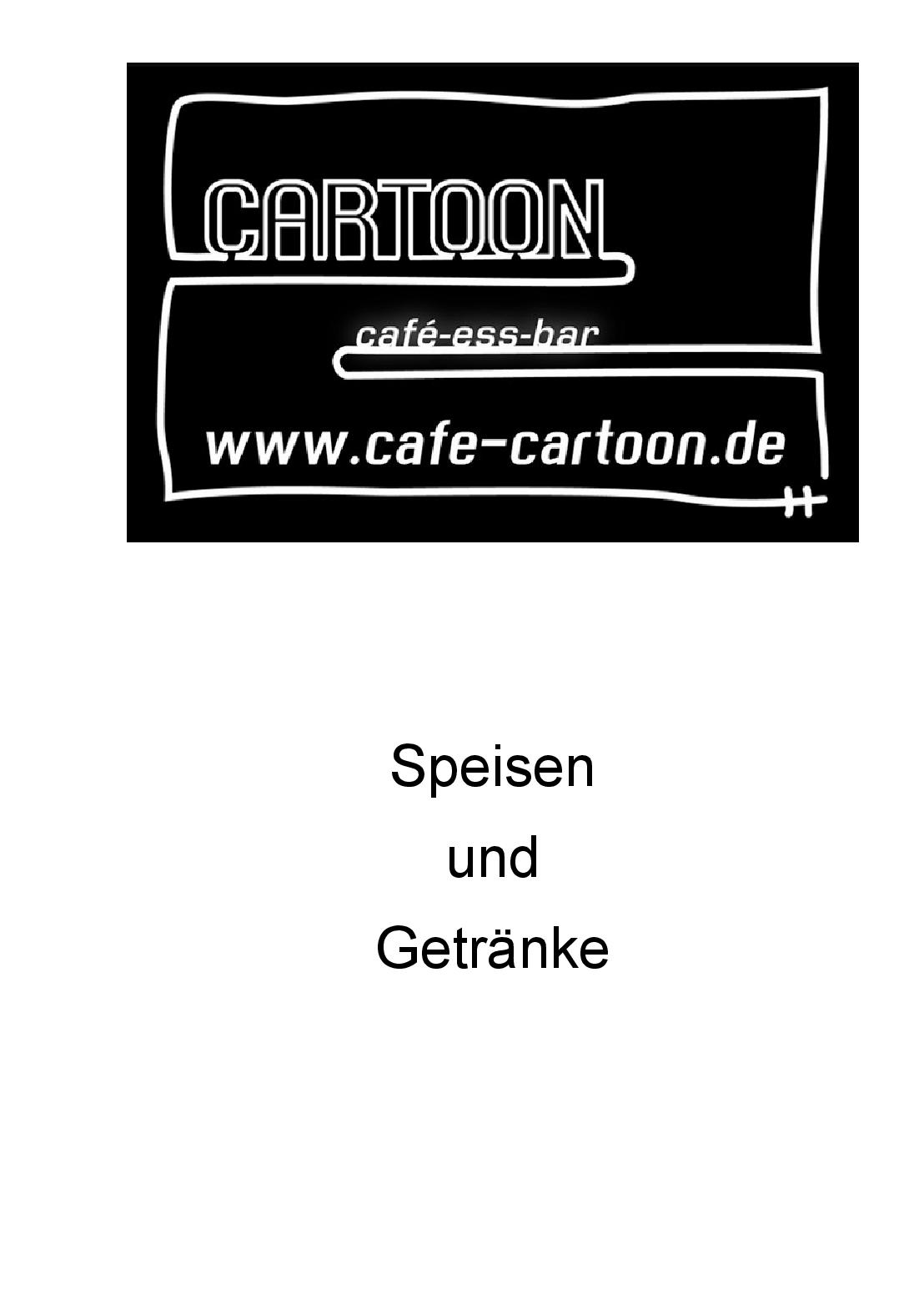 Speisekarte Cafe Bar Cartoon in Nürnberg, Seite 20