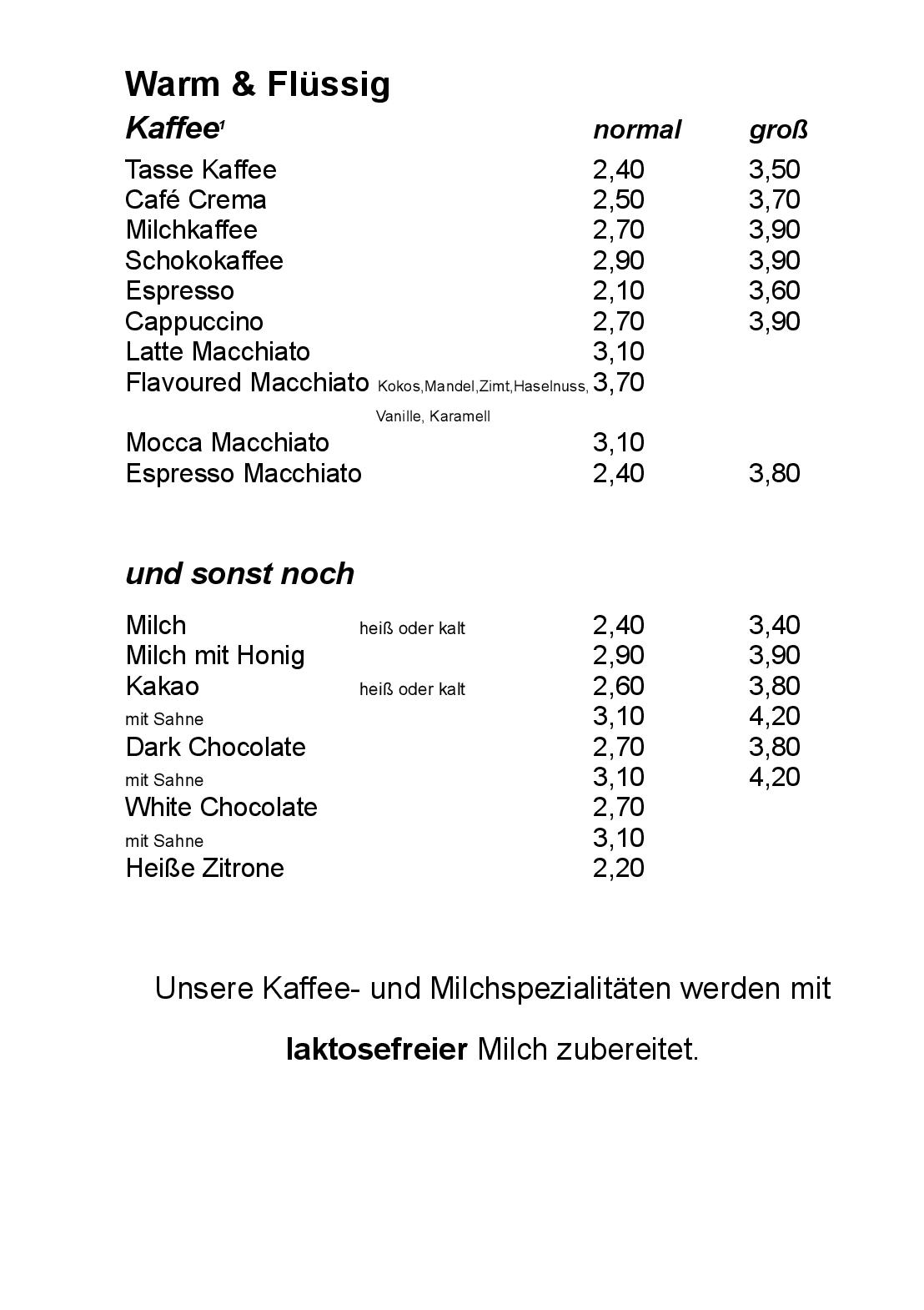Speisekarte Cafe Bar Cartoon in Nürnberg, Seite 6