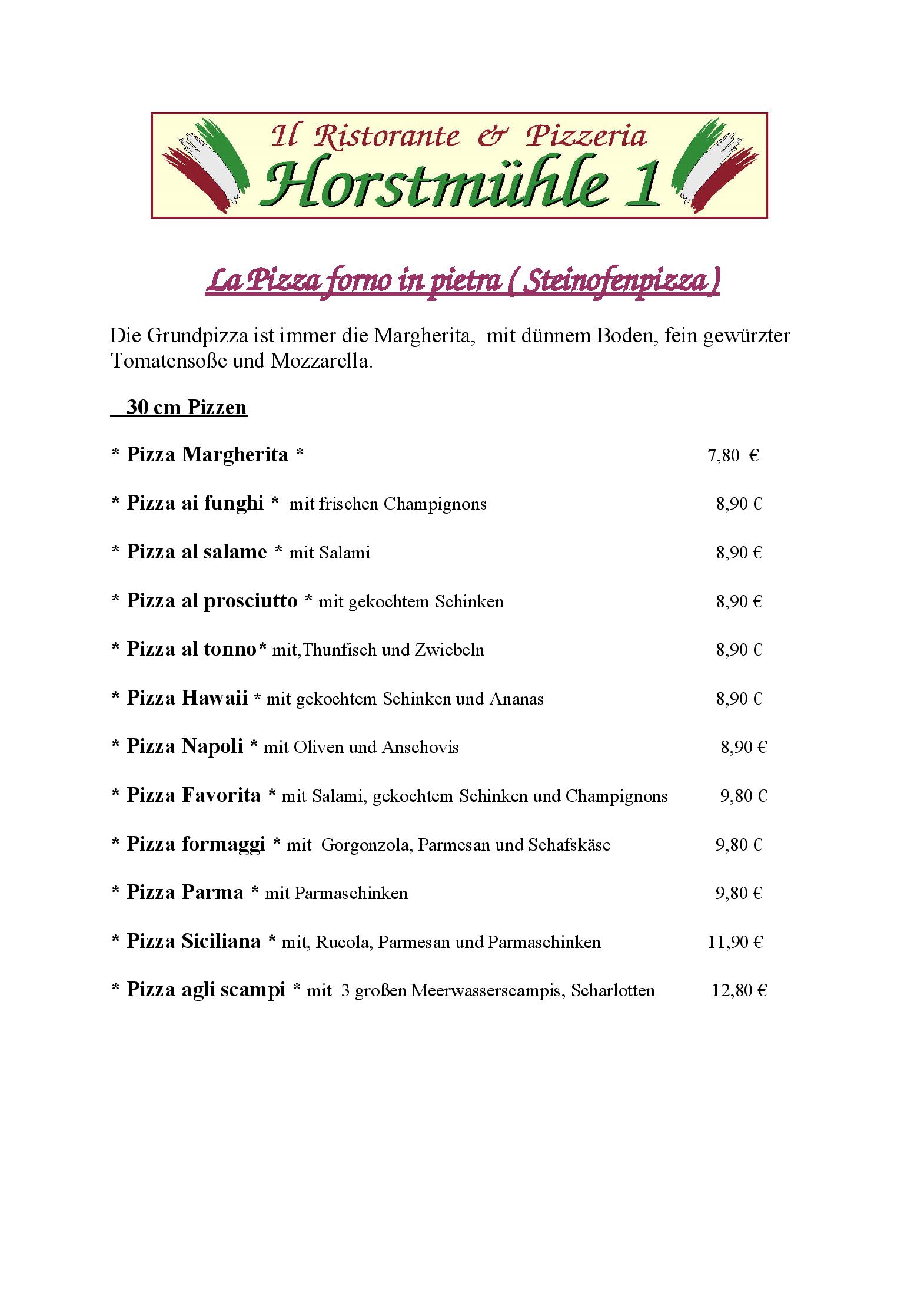 Speisekarte Il Ristorante & Pizzerria Horstmühle 1 in Horst, Seite 5
