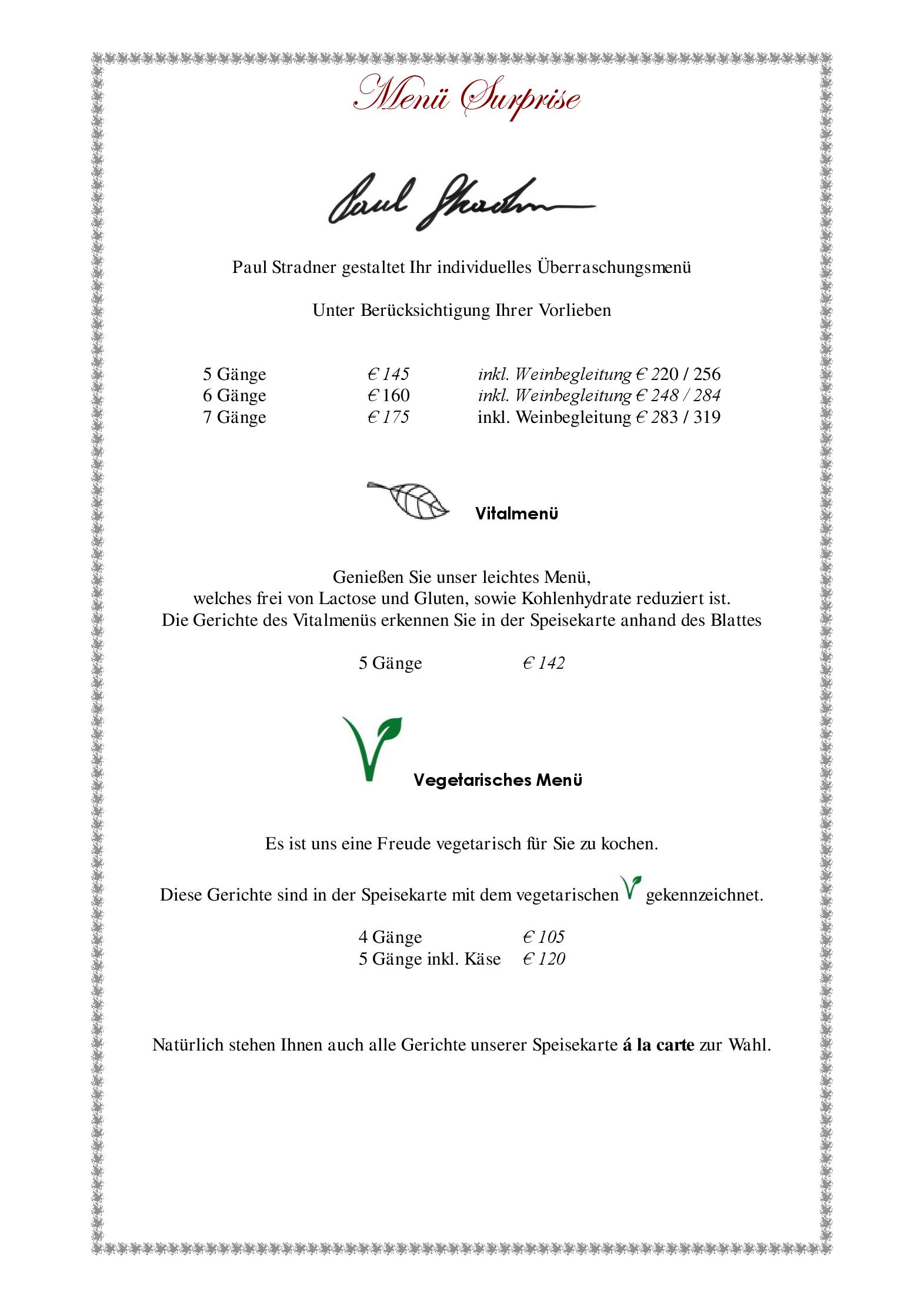 Speisekarte Brenners Park-Restaurant in Baden-Baden, Seite 1