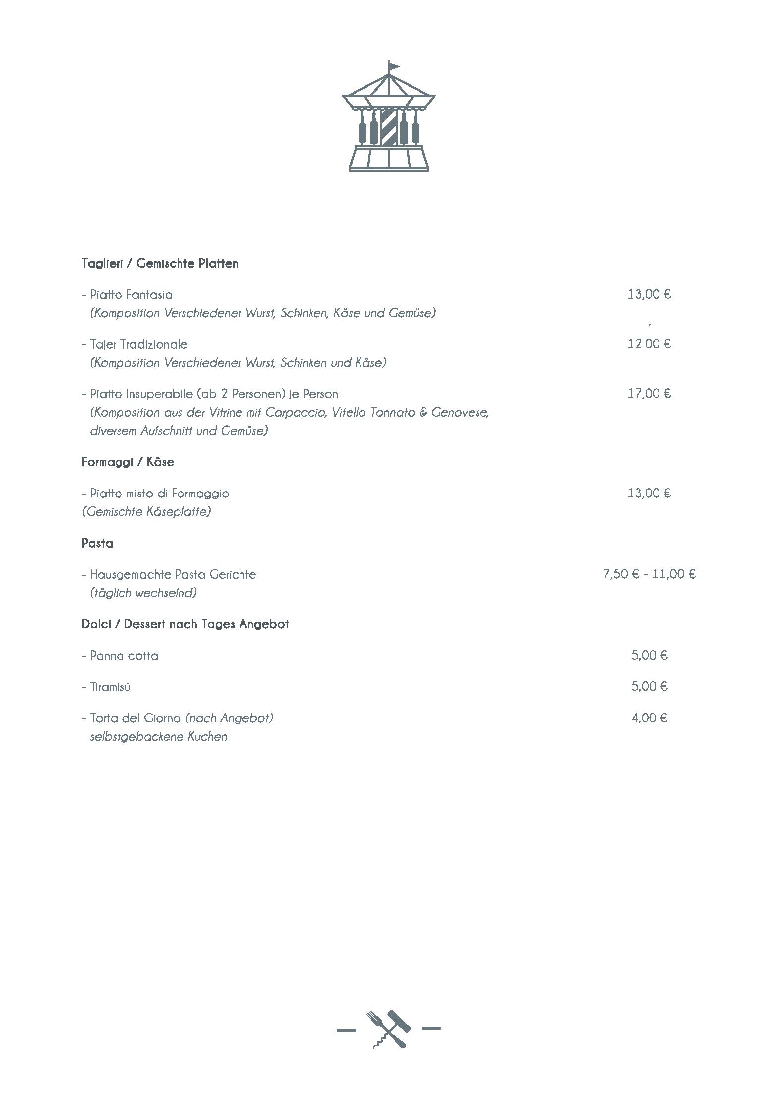 Speisekarte Bragato Vini & Gastronomia in Berlin, Seite 2