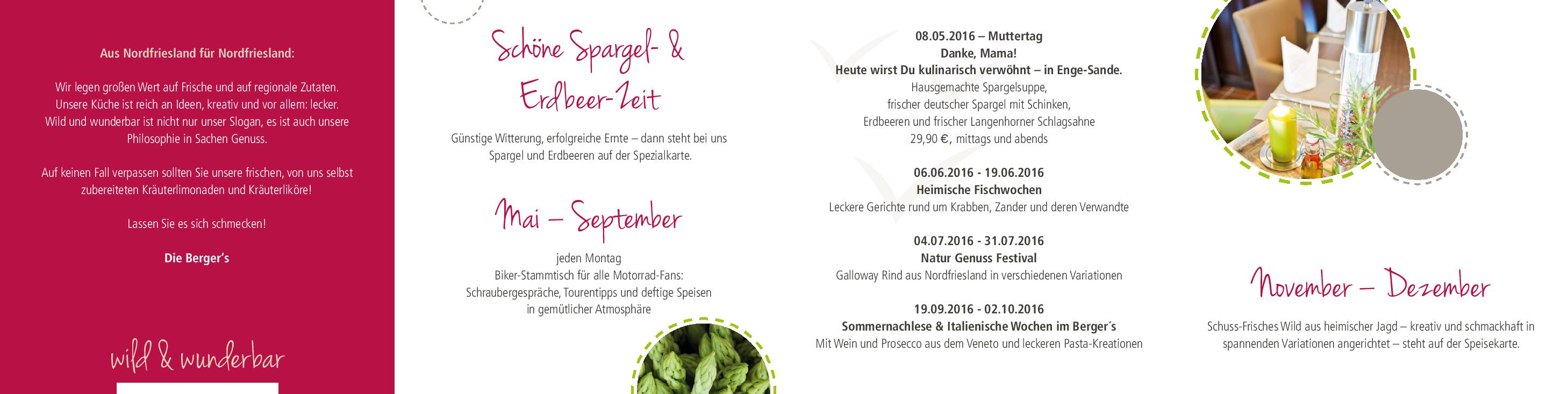 Speisekarte Berger´s in Enge-Sande, Seite 2