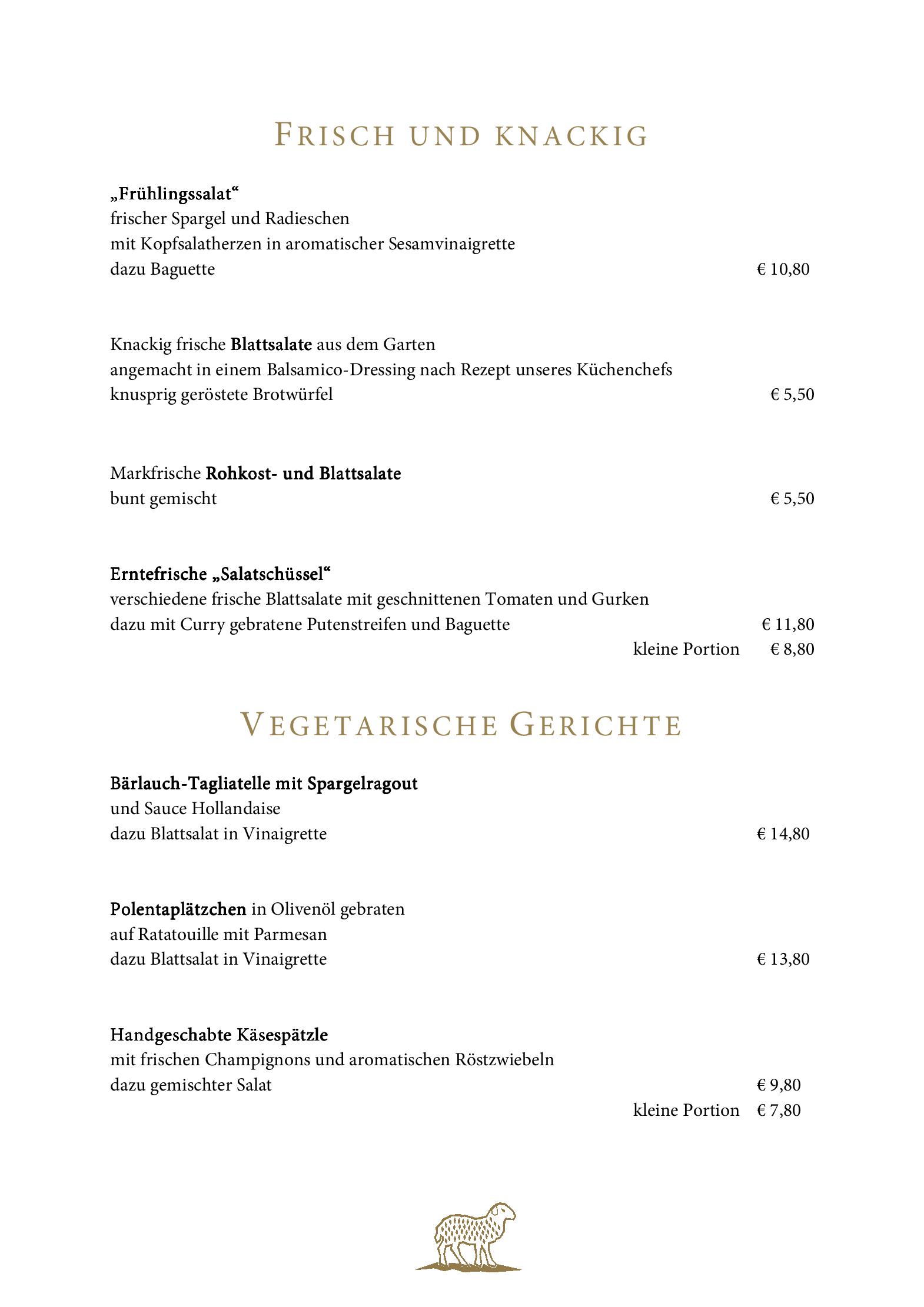 Speisekarte Hotel Lamm Mitteltal in Baiersbronn, Seite 6