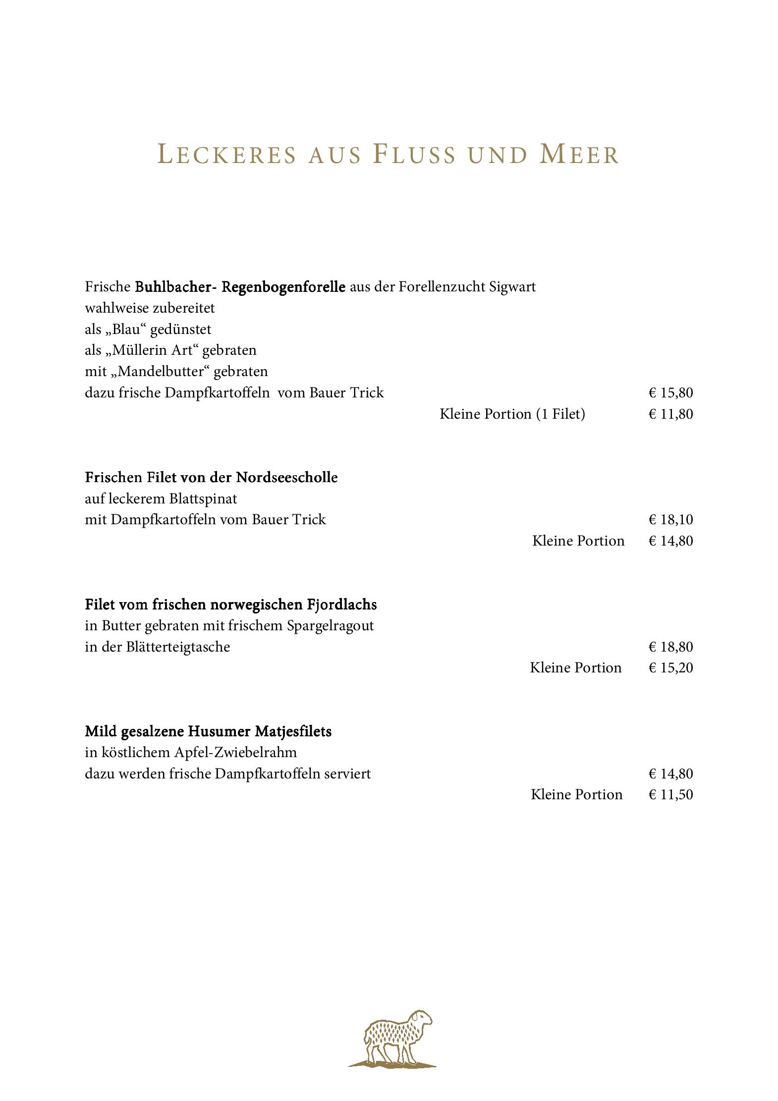 Speisekarte Hotel Lamm Mitteltal in Baiersbronn, Seite 7