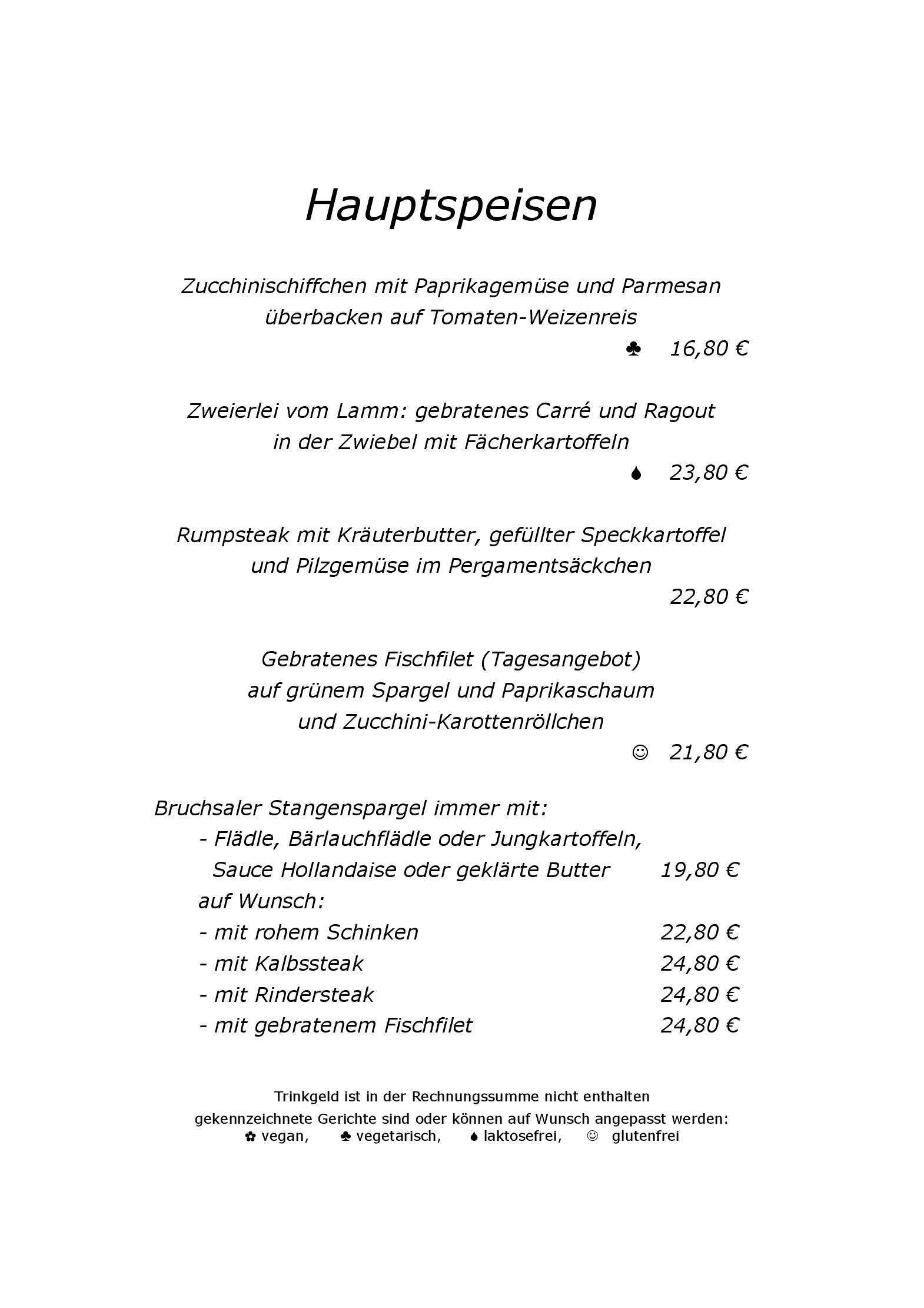 Speisekarte Weinstube Am Stadtgraben in Stuttgart, Seite 3