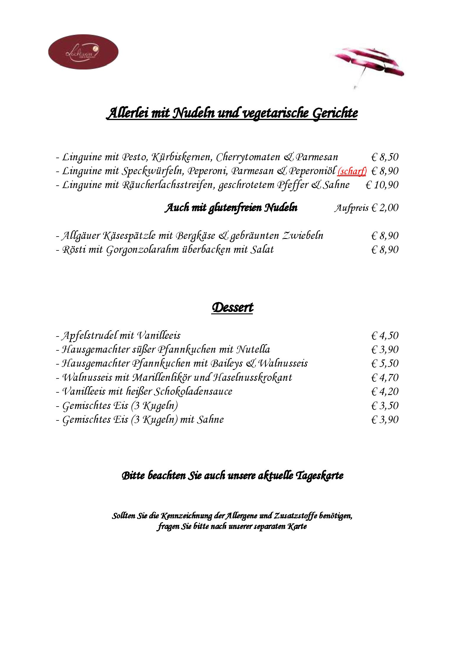 Speisekarte Café & Restaurant Leichtweiss  in Wiesbaden, Seite 4