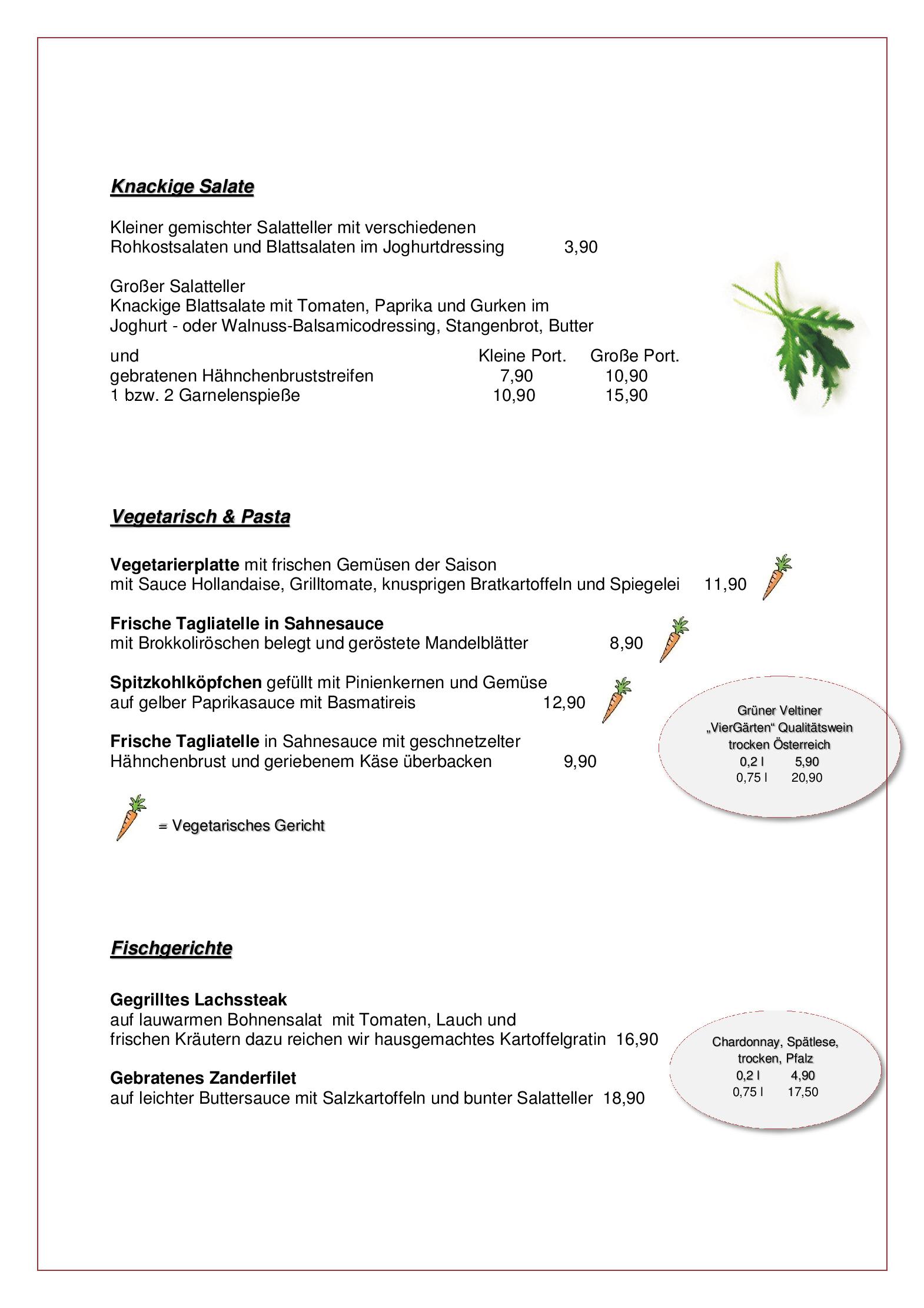 Speisekarte Luckai Hotel & Restaurant in Meschede, Seite 2