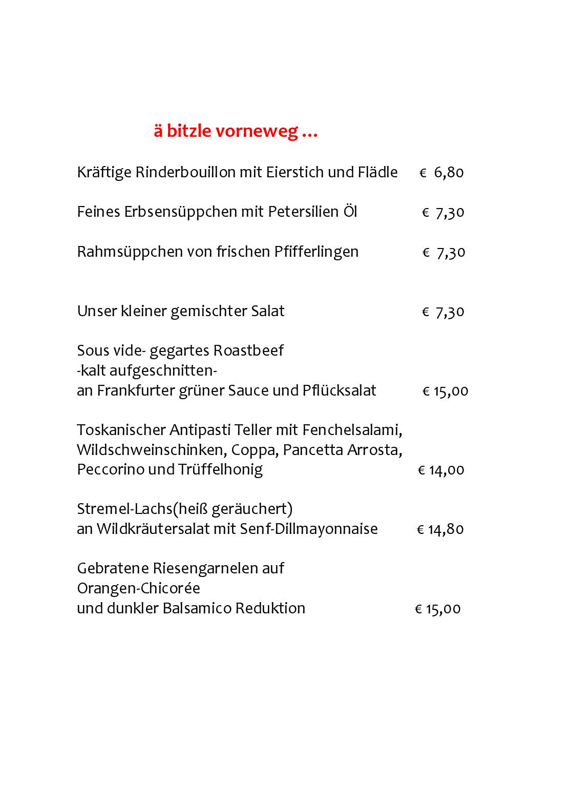 Speisekarte Der Löwen in Staufen mit Haus Goethe in Staufen, Seite 3