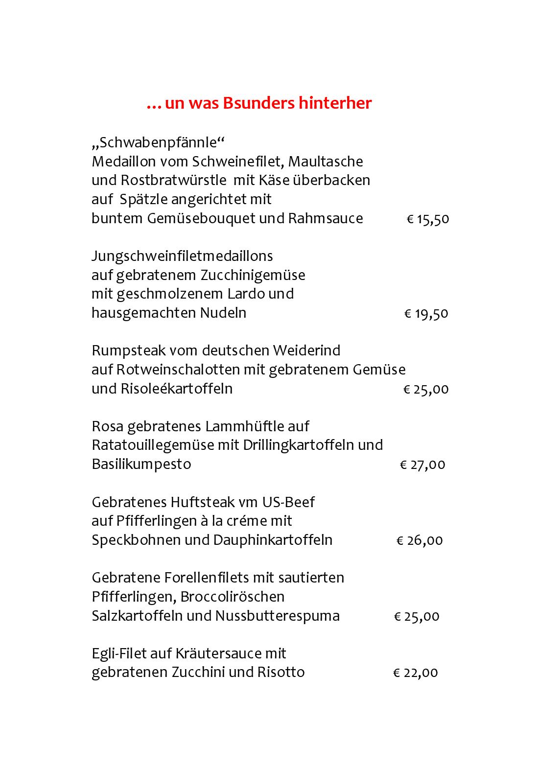 Speisekarte Der Löwen in Staufen mit Haus Goethe in Staufen, Seite 4