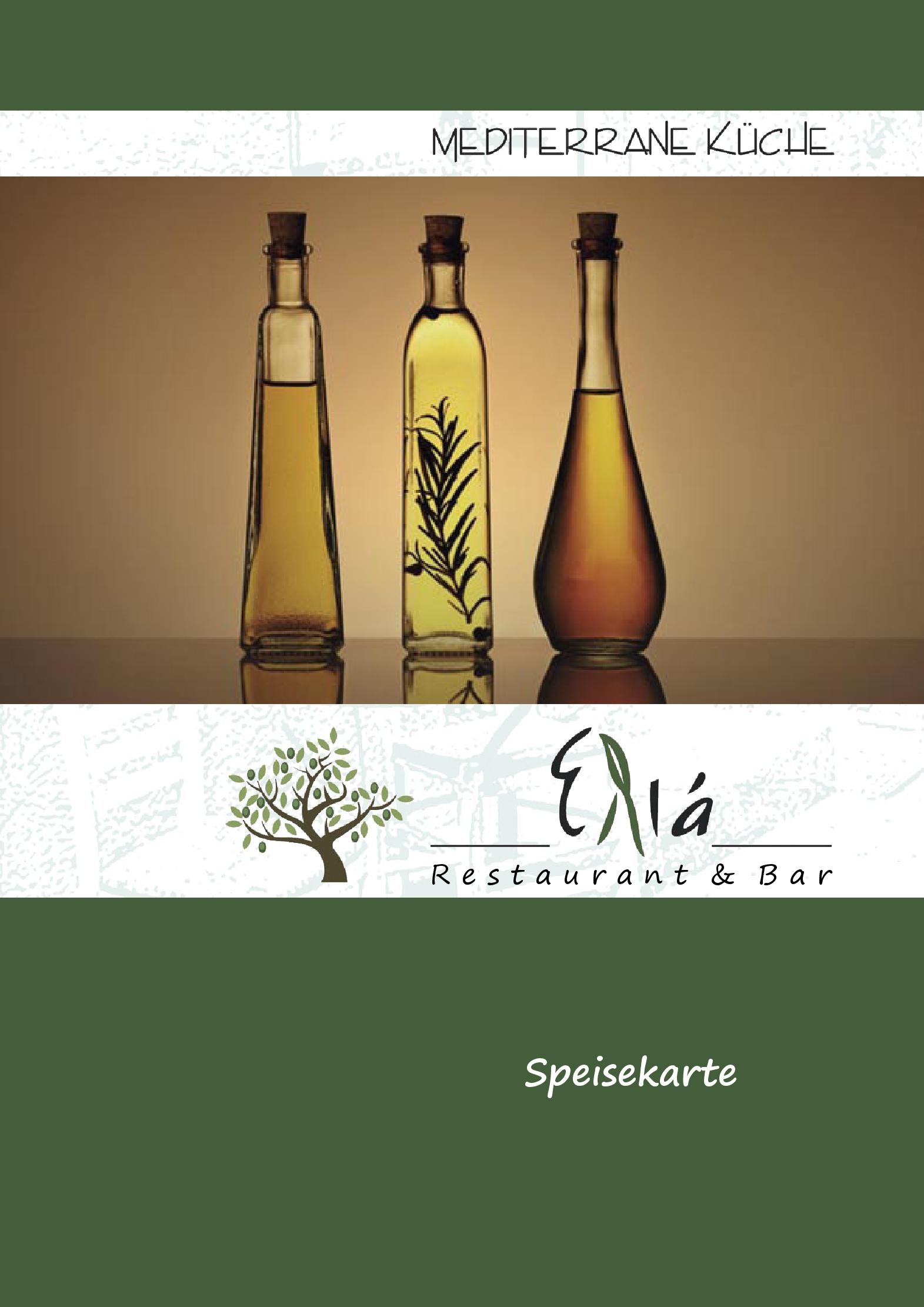 Speisekarte Eliá Restaurant & Bar in Frankfurt am Main, Seite 1