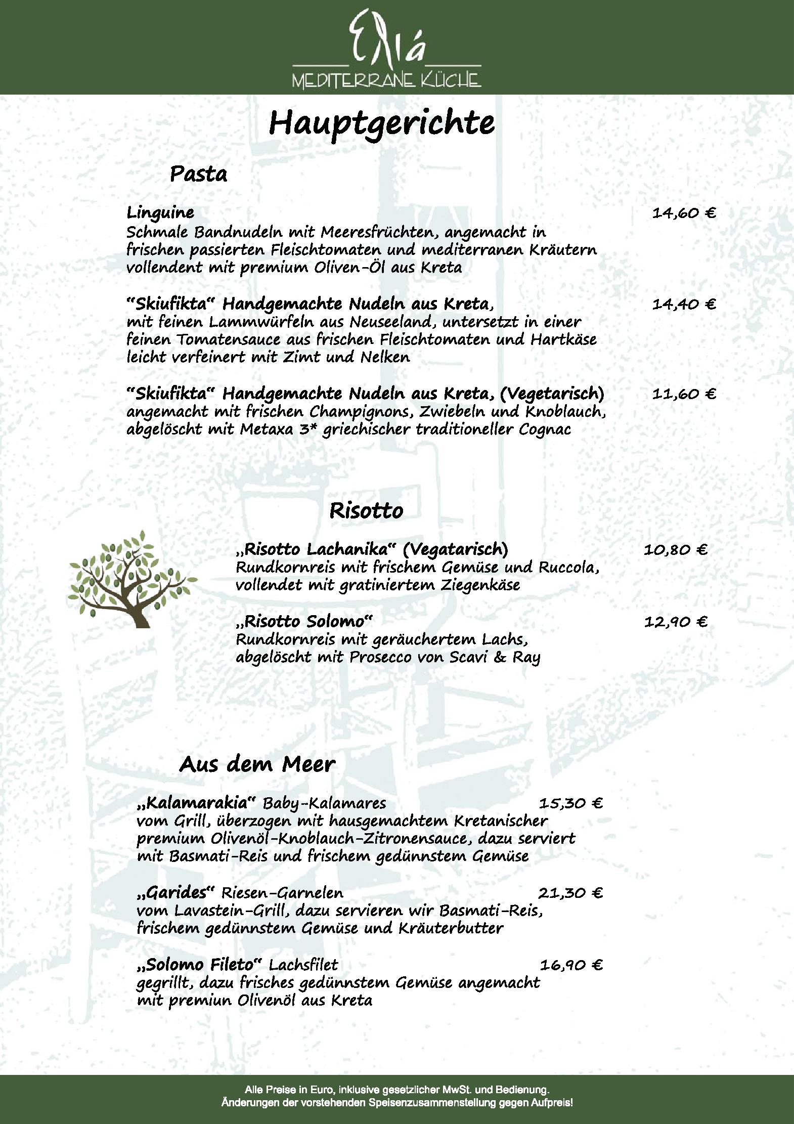 Speisekarte Eliá Restaurant & Bar in Frankfurt am Main, Seite 5