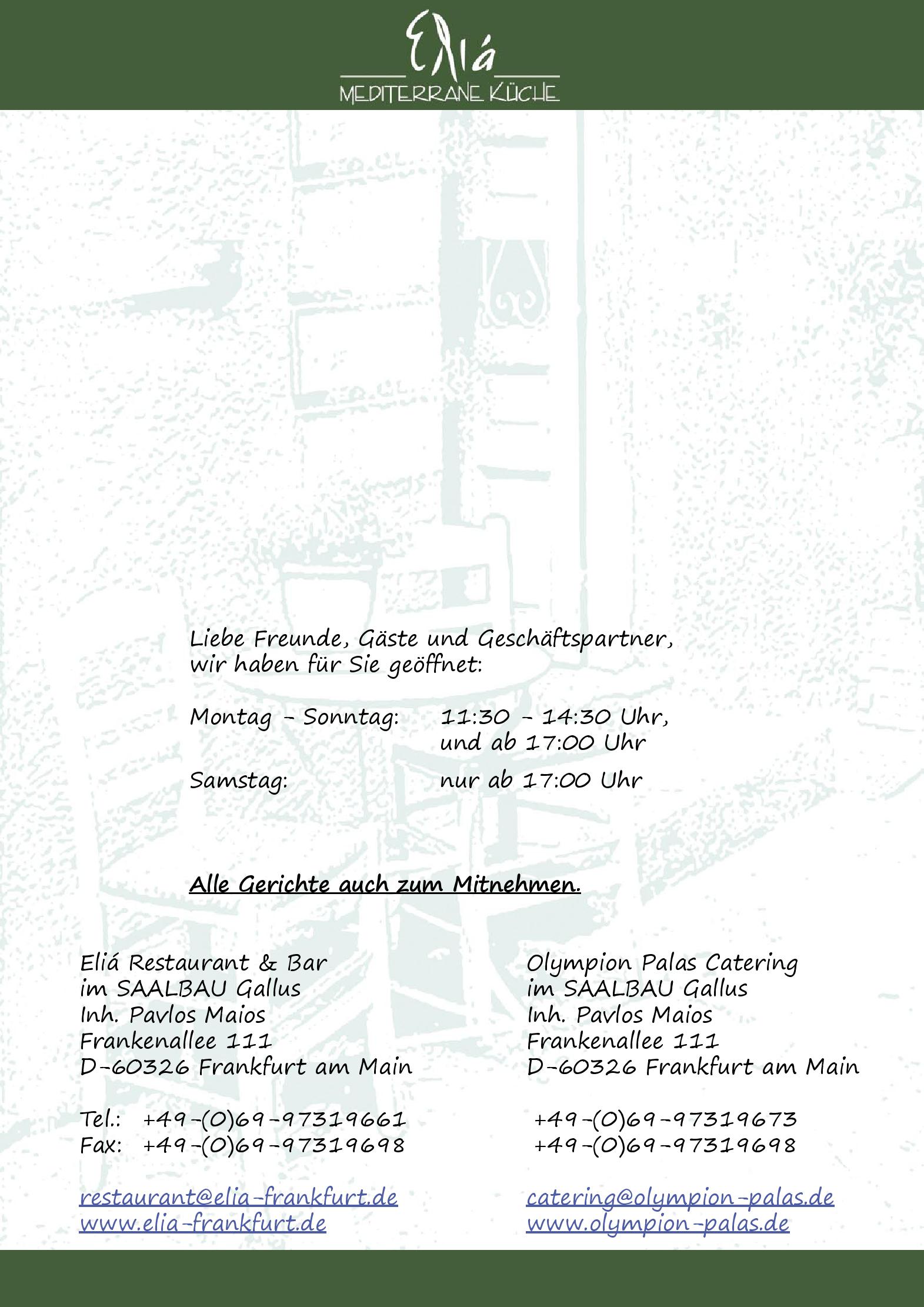 Speisekarte Eliá Restaurant & Bar in Frankfurt am Main, Seite 7