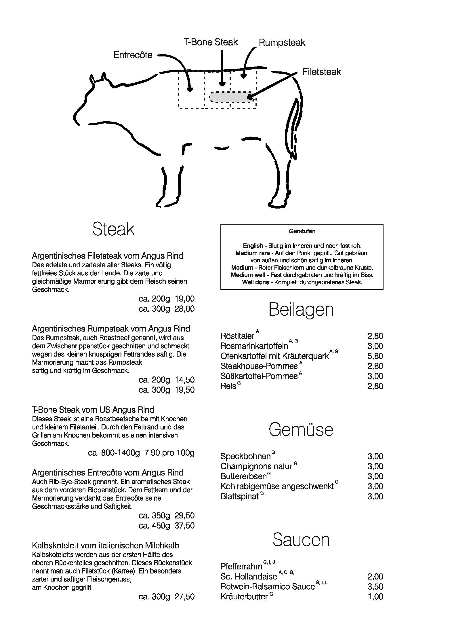 Speisekarte Faustus Cafe Restaurant Bar in Erfurt, Seite 5