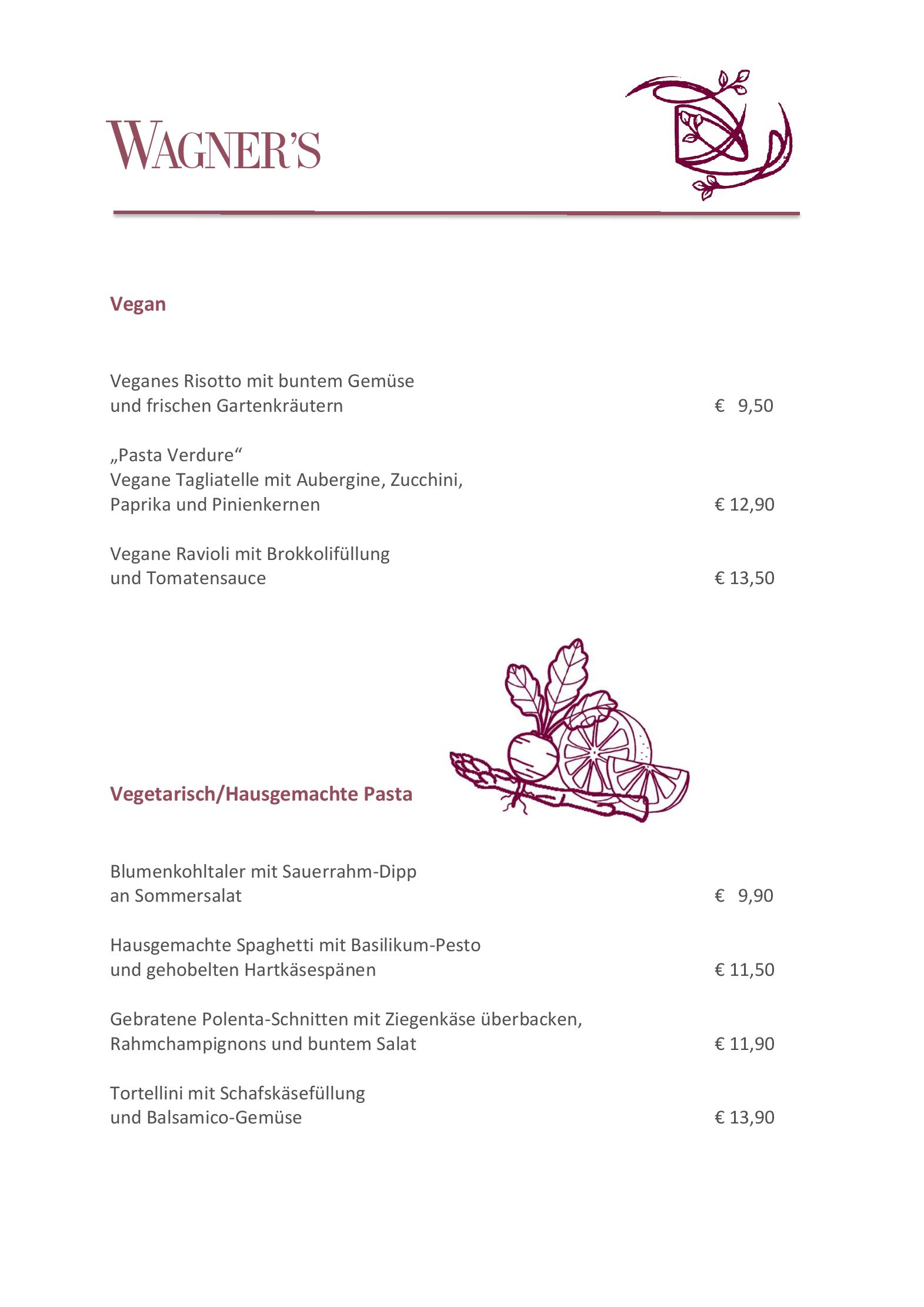 Speisekarte Wagner´s Slow Food Restaurant in Passau, Seite 2