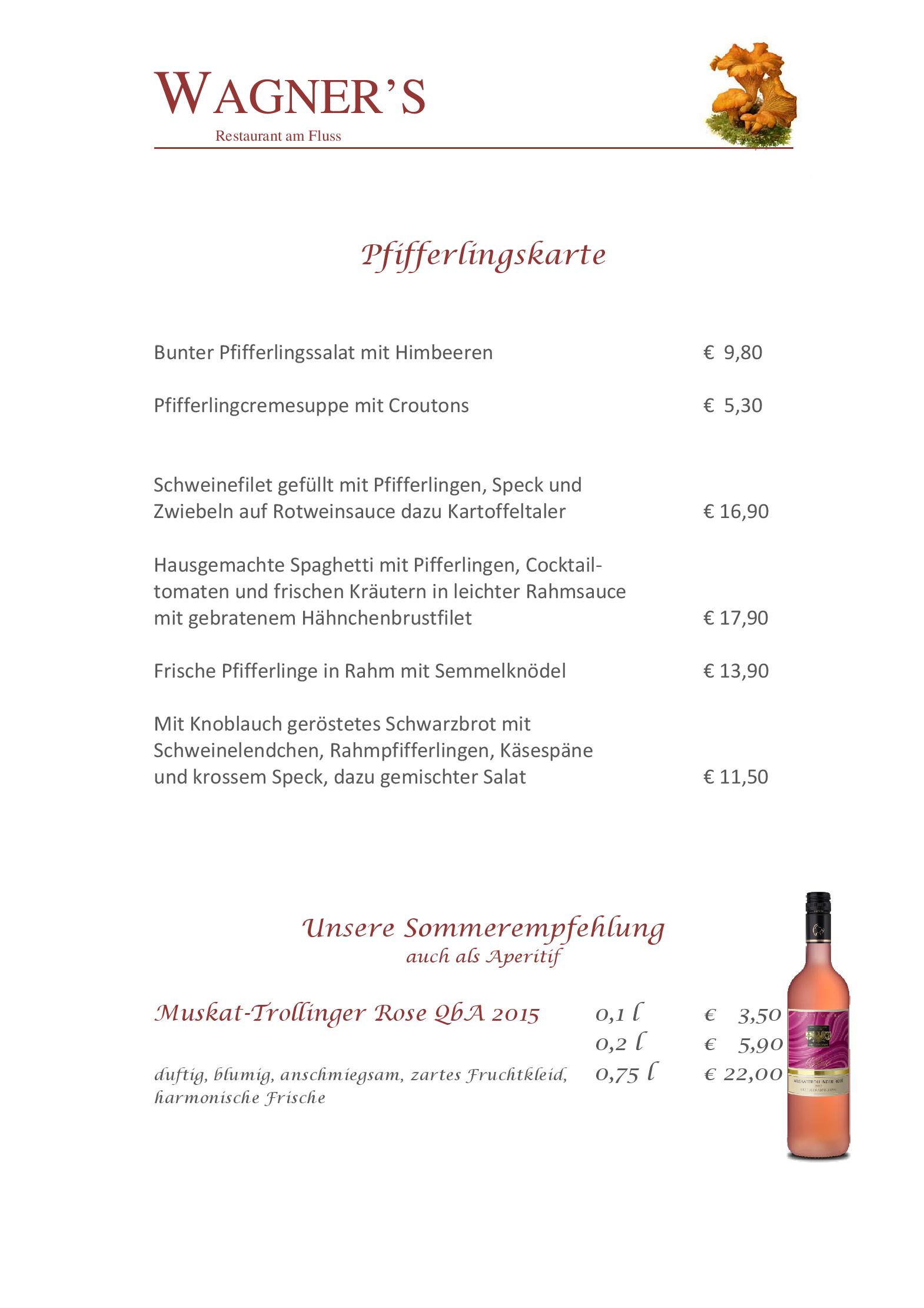 Speisekarte Wagner´s Slow Food Restaurant in Passau, Seite 5