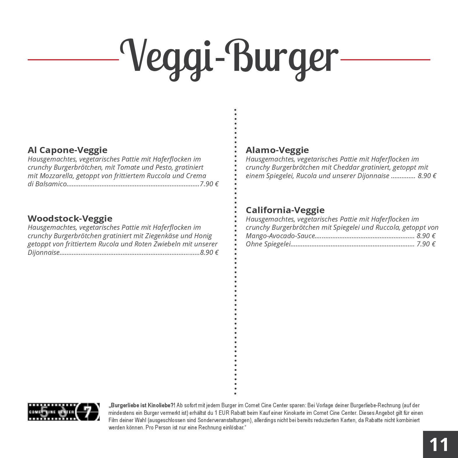 Speisekarte Burgerliebe in Mönchengladbach, Seite 11