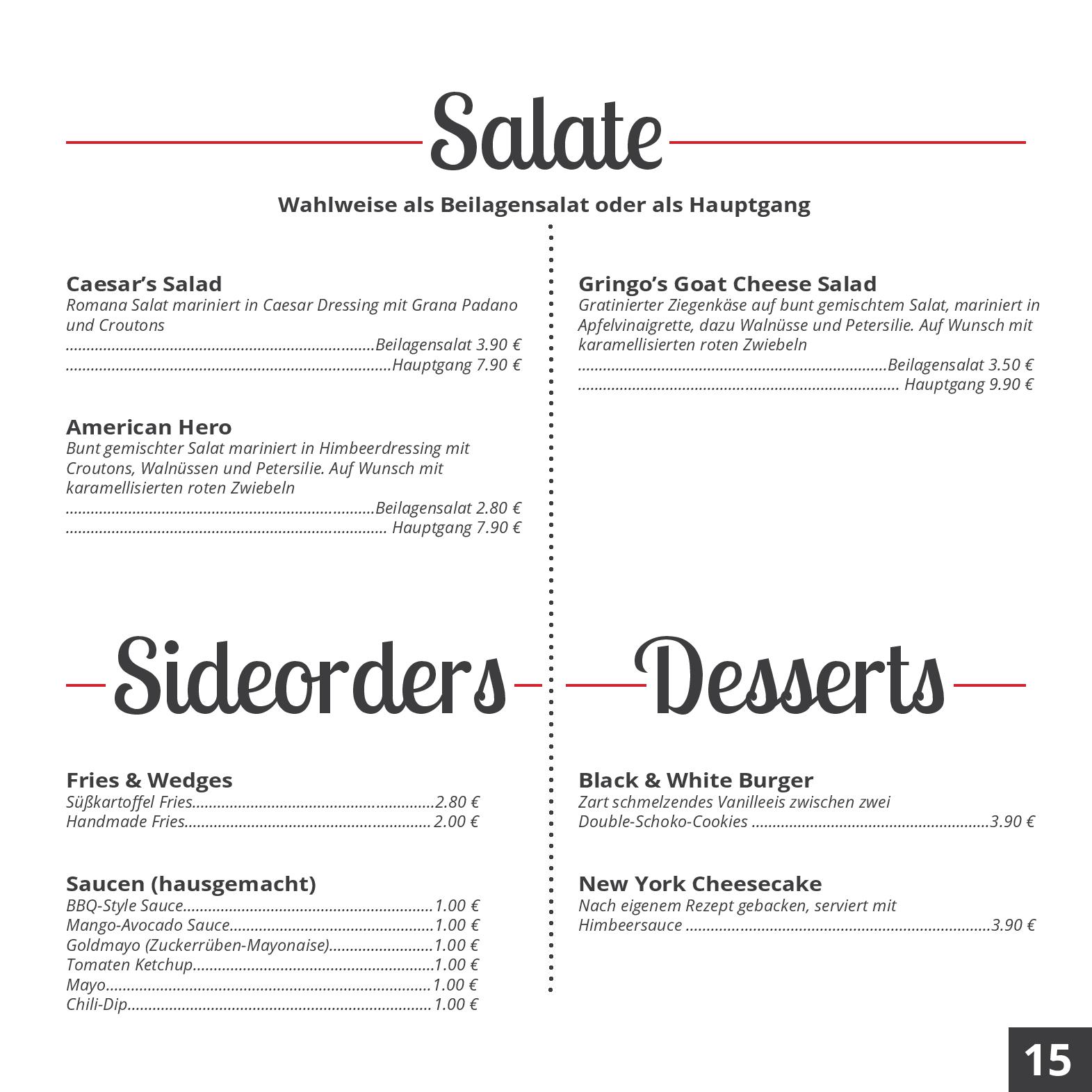 Speisekarte Burgerliebe in Mönchengladbach, Seite 15