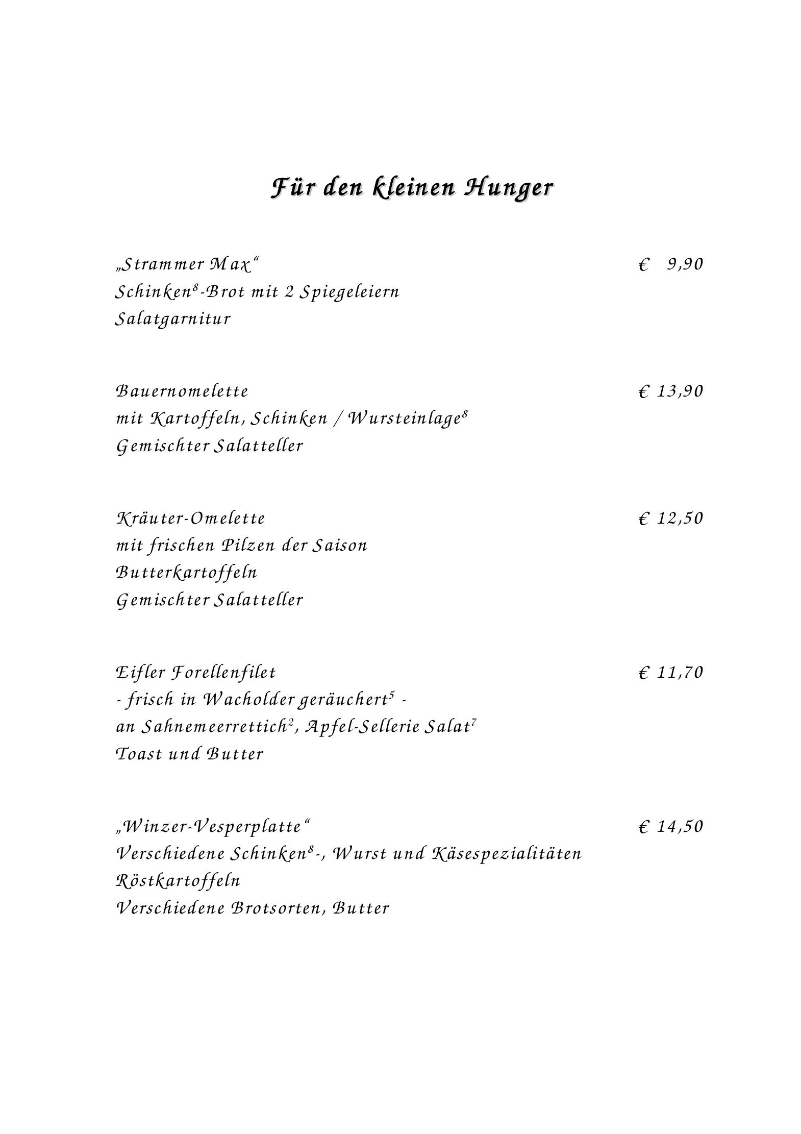 Speisekarte Ringhotel Giffels Goldener Anker in Bad Neuenahr-Ahrweiler, Seite 2
