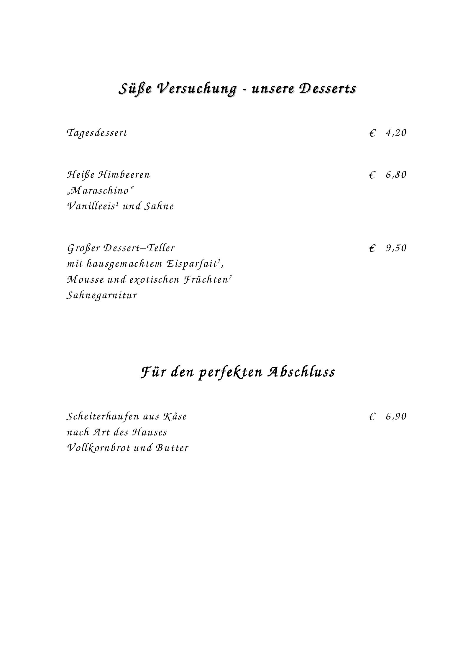 Speisekarte Ringhotel Giffels Goldener Anker in Bad Neuenahr-Ahrweiler, Seite 6