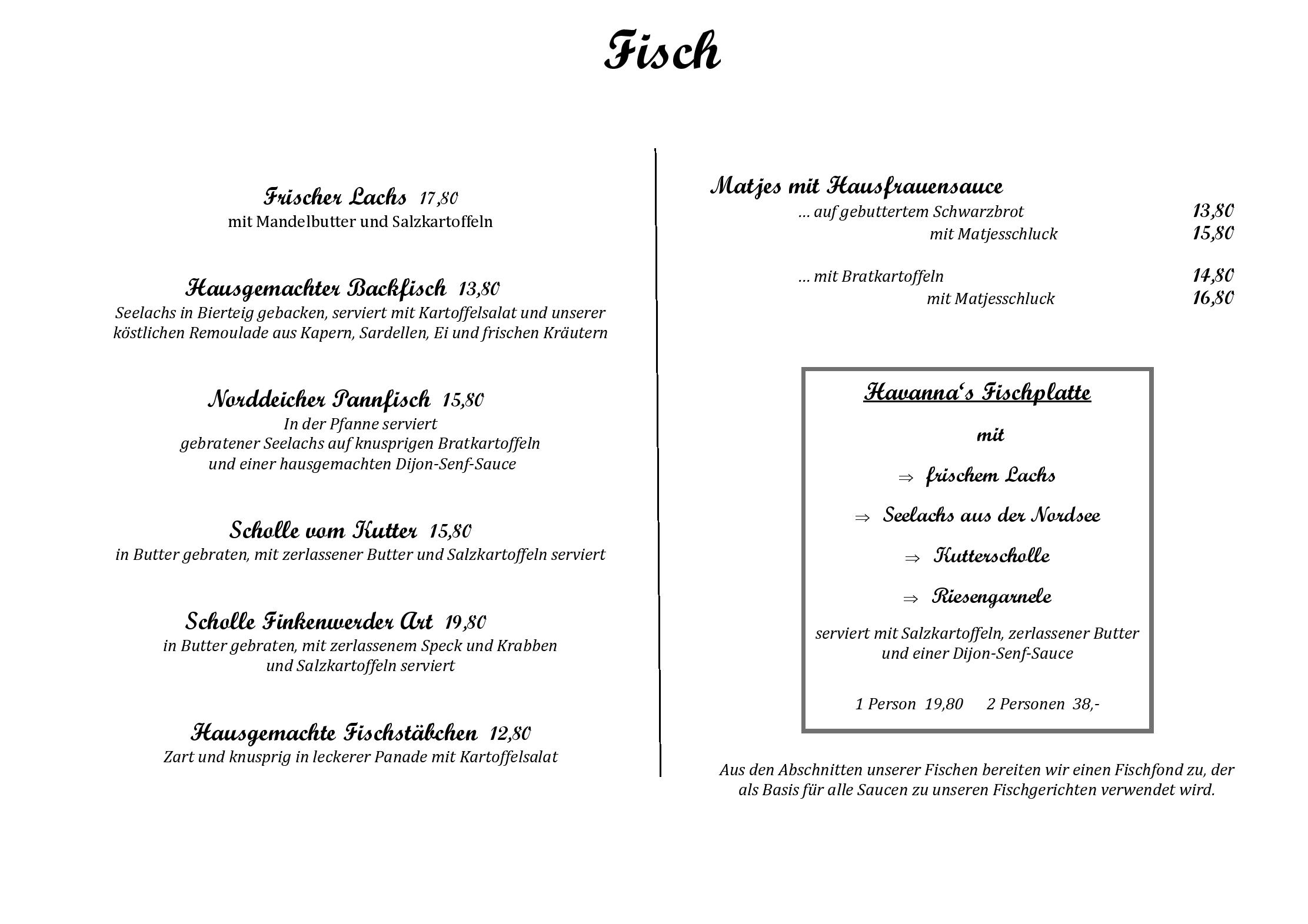 Speisekarte Havanna - Panorama Café und Restaurant in Norden, Seite 4