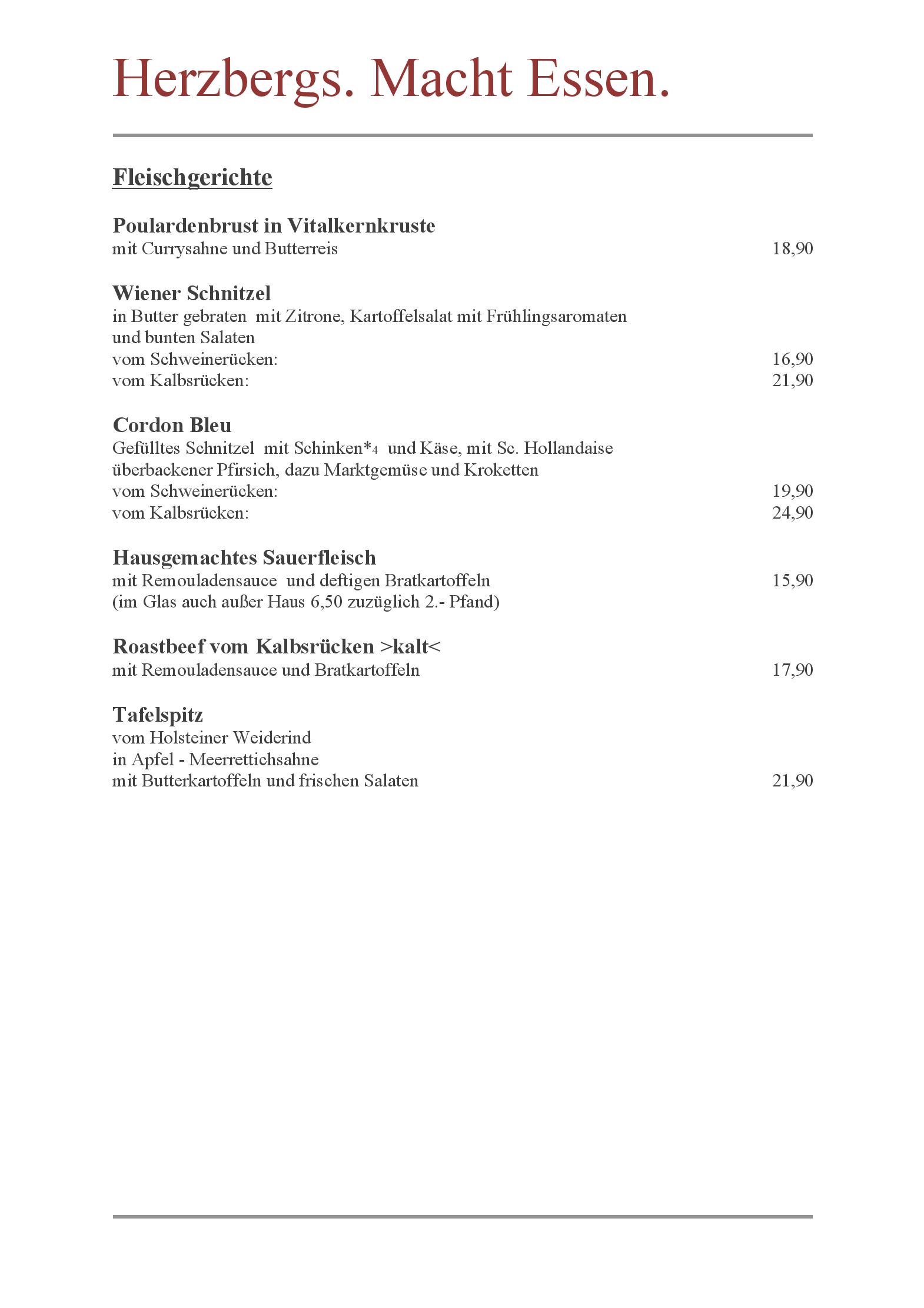 Speisekarte Herzbergs Restaurant in Scharbeutz, Seite 4