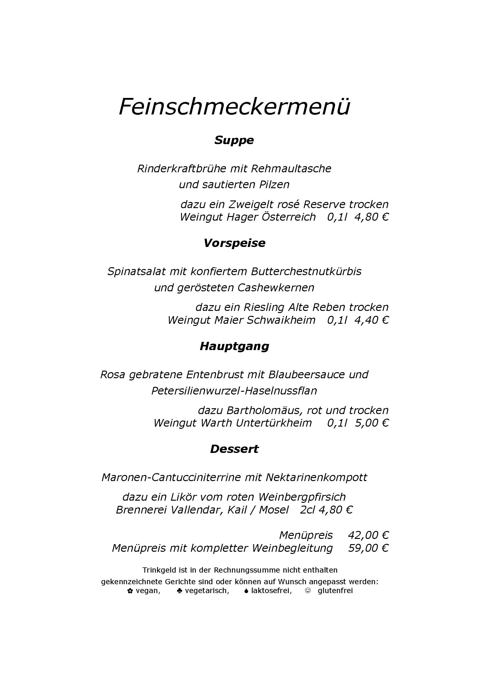 Speisekarte Weinstube Am Stadtgraben in Stuttgart, Seite 8