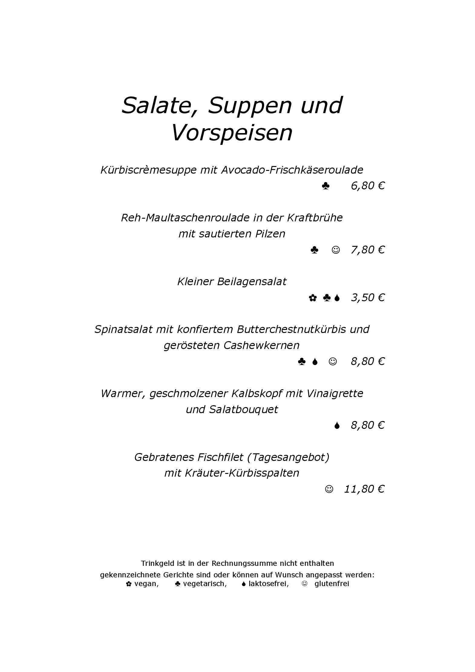Speisekarte Weinstube Am Stadtgraben in Stuttgart, Seite 9