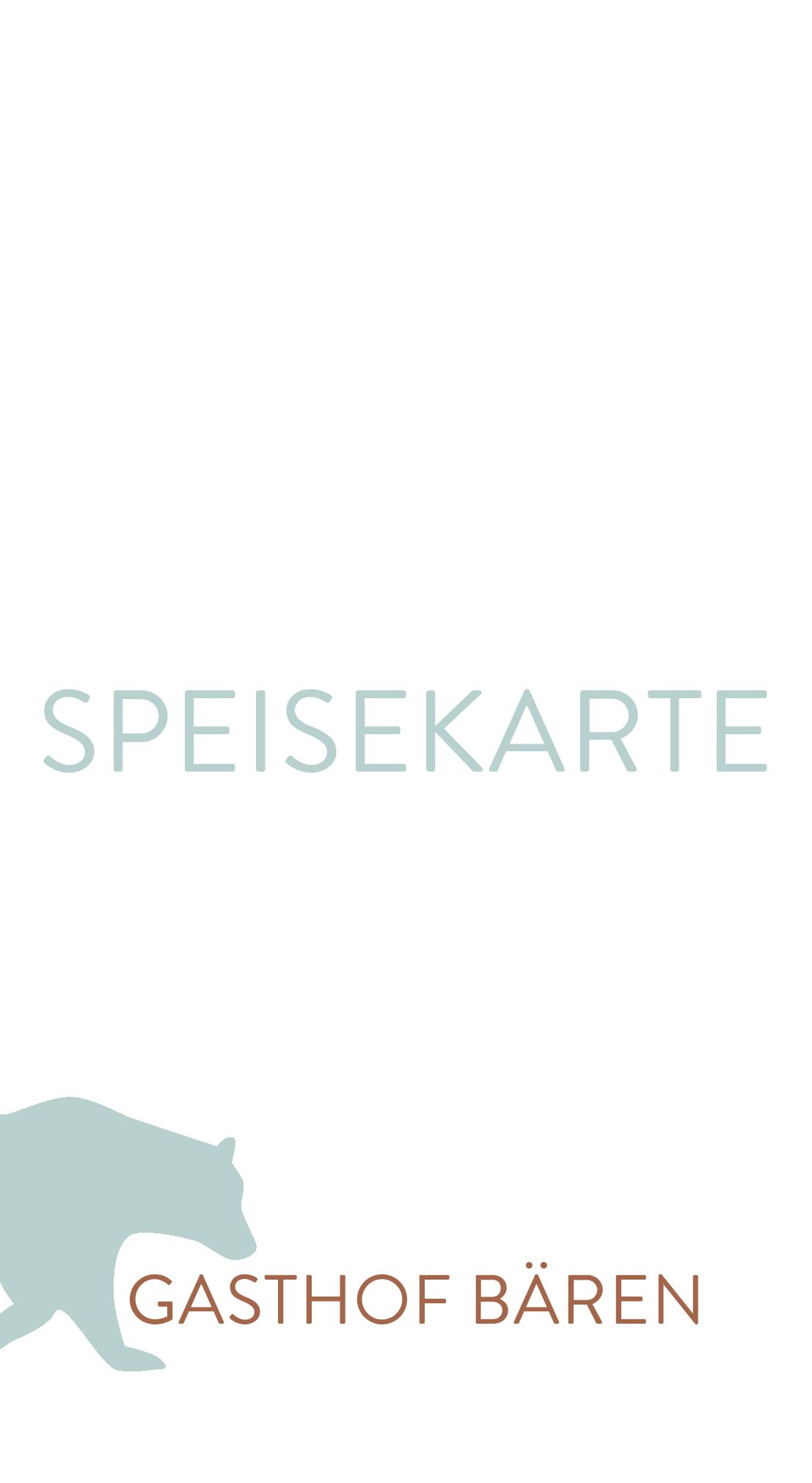 Speisekarte Gasthof Bären in Auggen, Seite 1